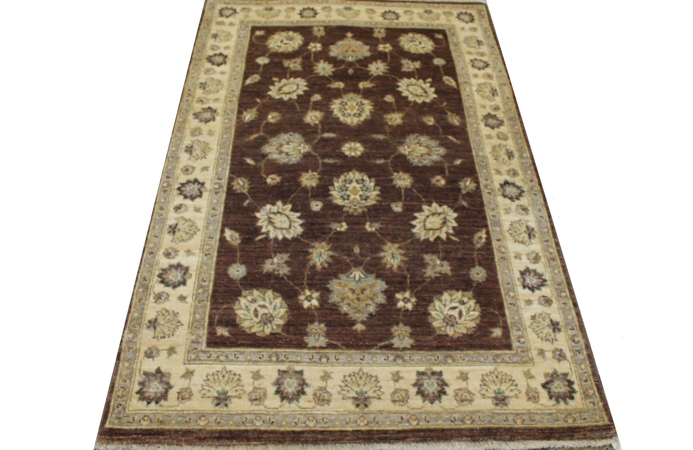 Clearance & Discount Rugs Classic 12236 Lt. Brown - Chocolate & Ivory - Beige Hand Knotted Rug