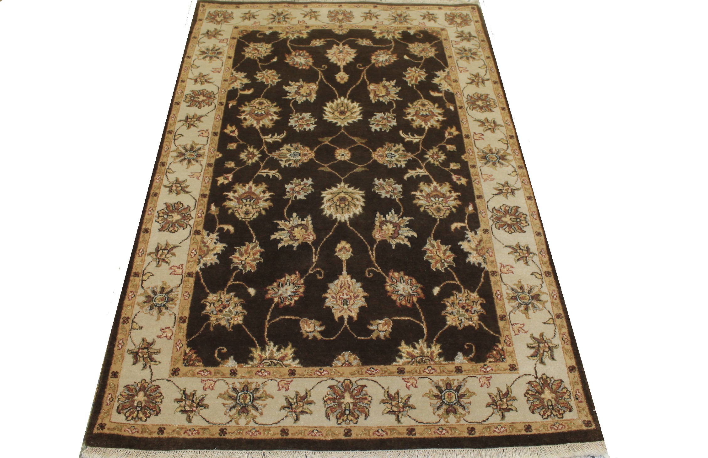 Clearance & Discount Rugs Classic 12239 Lt. Brown - Chocolate & Ivory - Beige Hand Knotted Rug