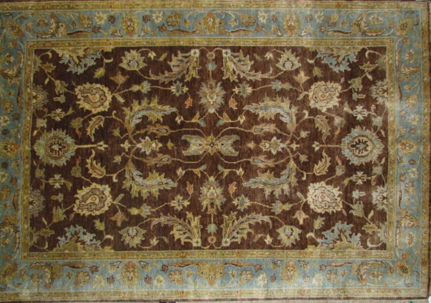 Clearance & Discount Rugs 12362 12362 Lt. Brown - Chocolate & Green Hand Knotted Rug