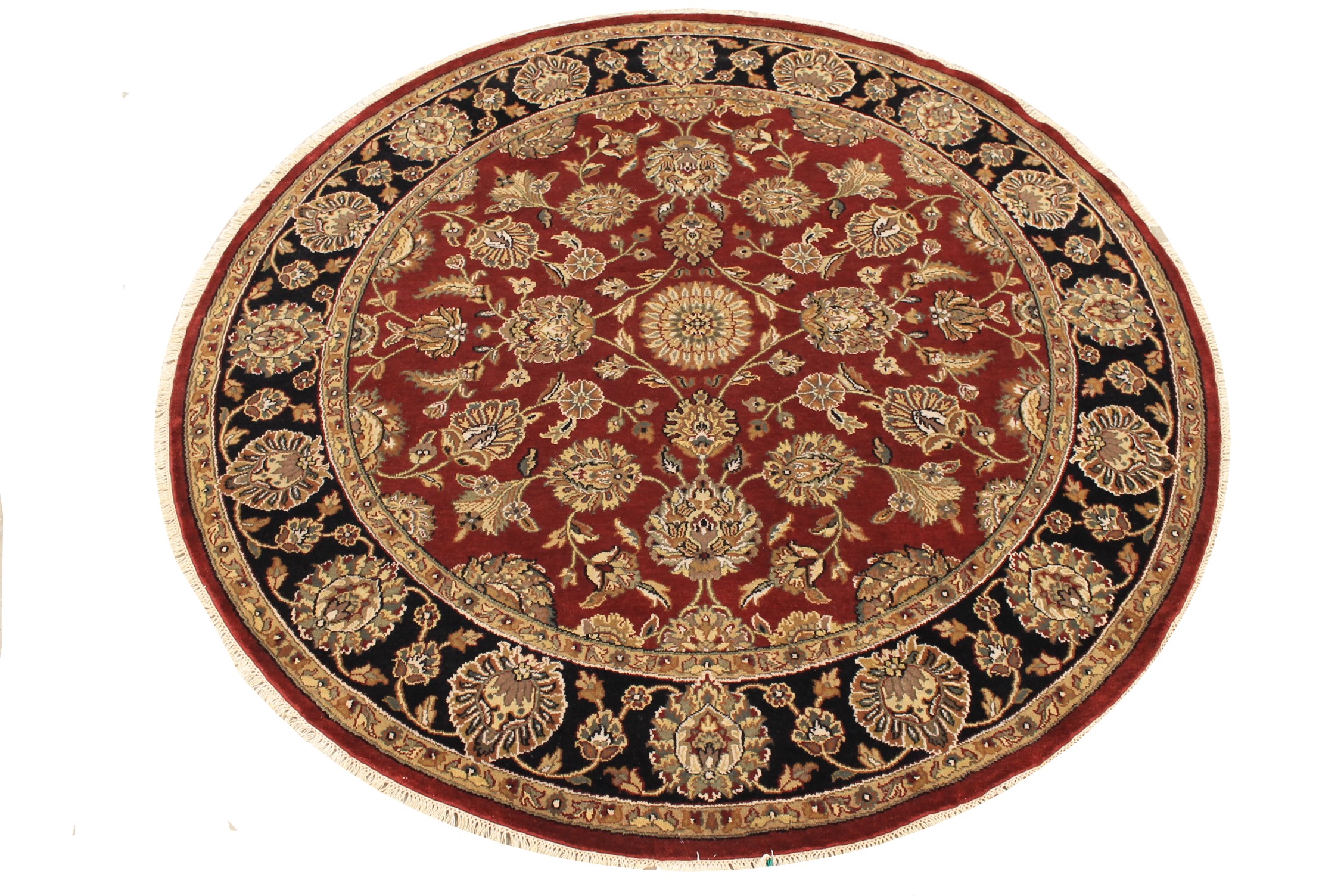 Clearance & Discount Rugs 12491 12491 Red - Burgundy & Black - Charcoal Hand Knotted Rug
