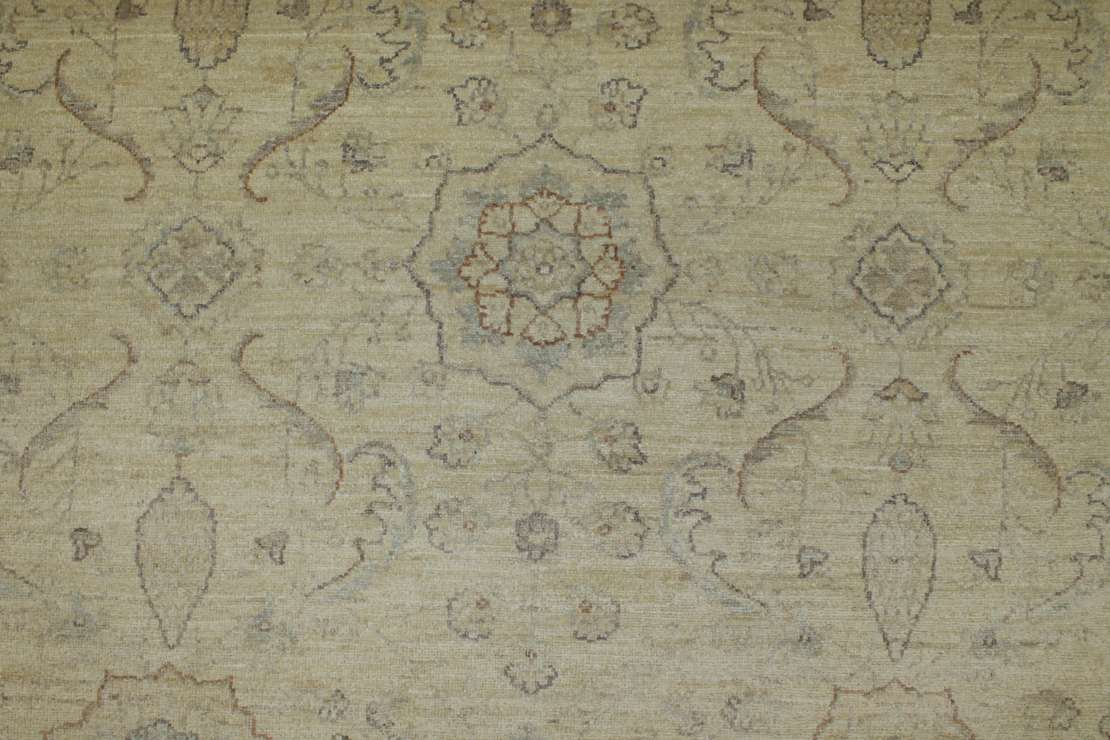 Clearance & Discount Rugs Chobi 12588 Ivory - Beige & Lt. Green Hand Knotted Rug