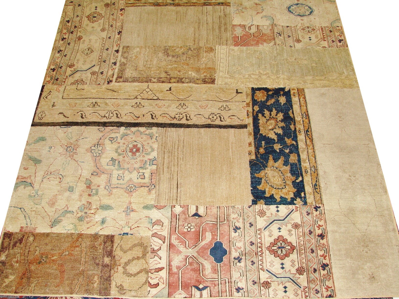 Clearance & Discount Rugs Chobi Patchwork 12755 Camel - Taupe & Multi Hand Knotted Rug