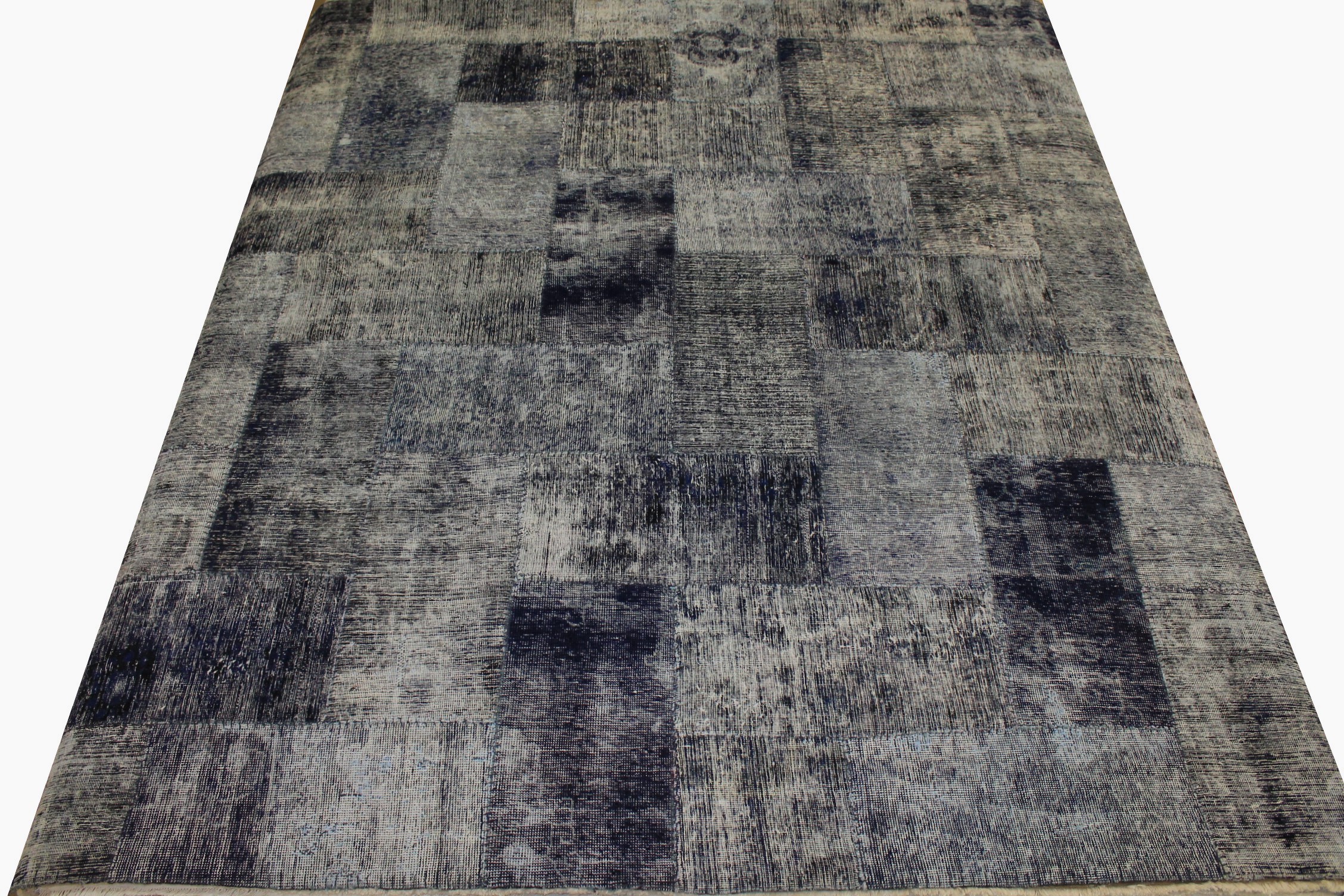 Clearance & Discount Rugs Patchwork 13001 Medium Blue - Navy Hand Knotted Rug