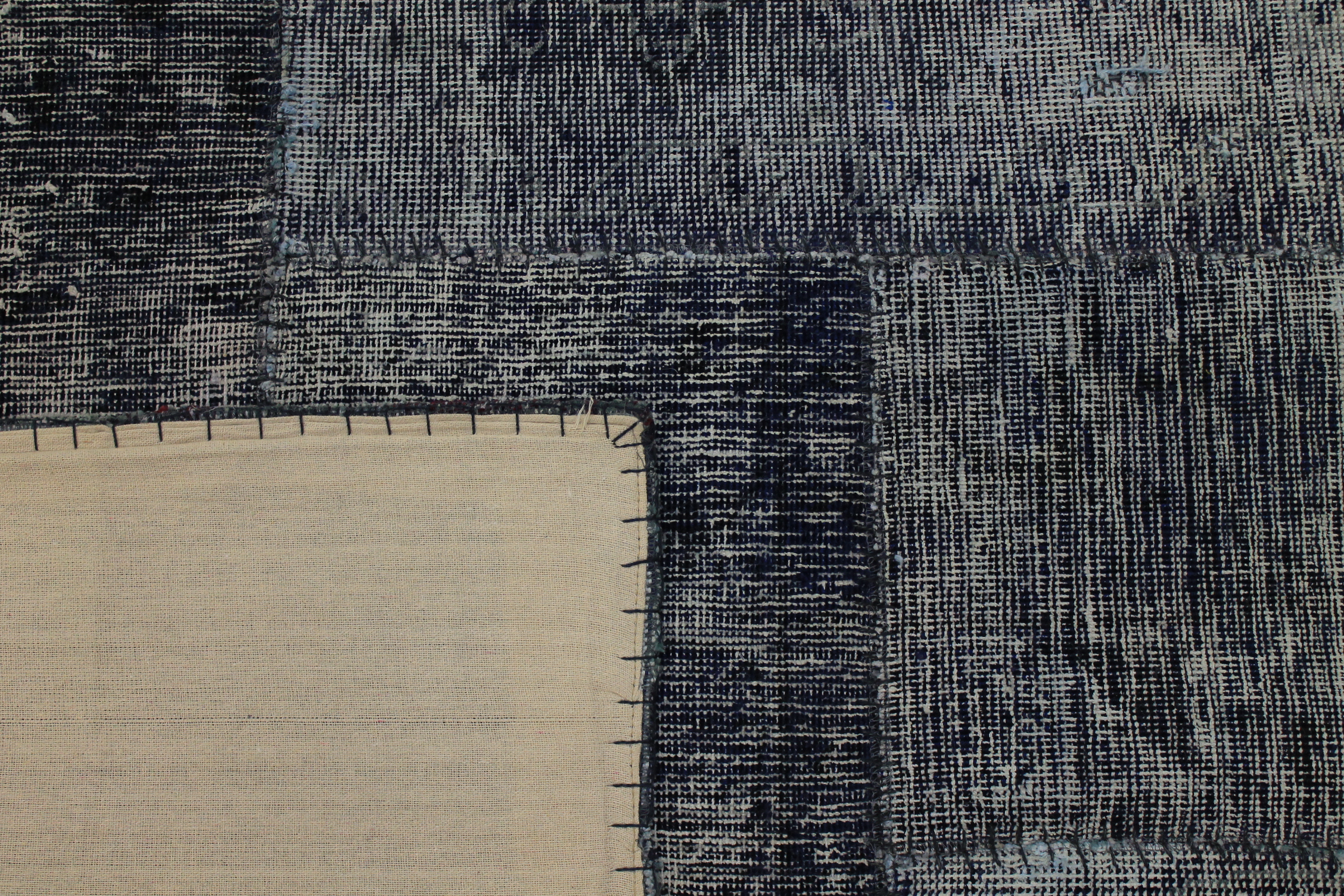 Clearance & Discount Rugs Patchwork 13001 Medium Blue - Navy Hand Knotted Rug