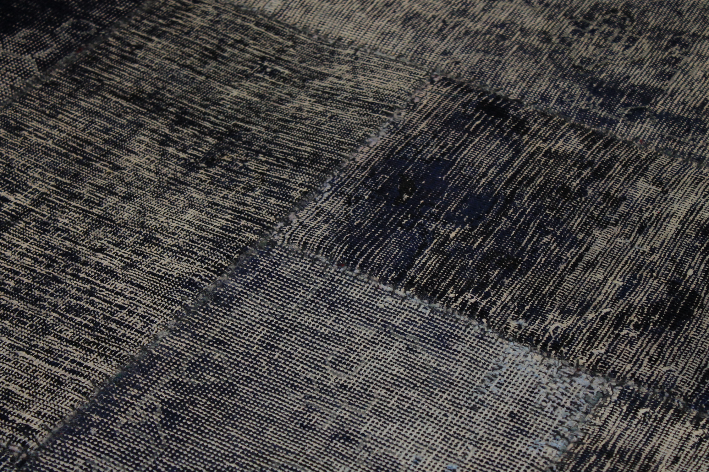 Clearance & Discount Rugs Patchwork 13001 Medium Blue - Navy Hand Knotted Rug