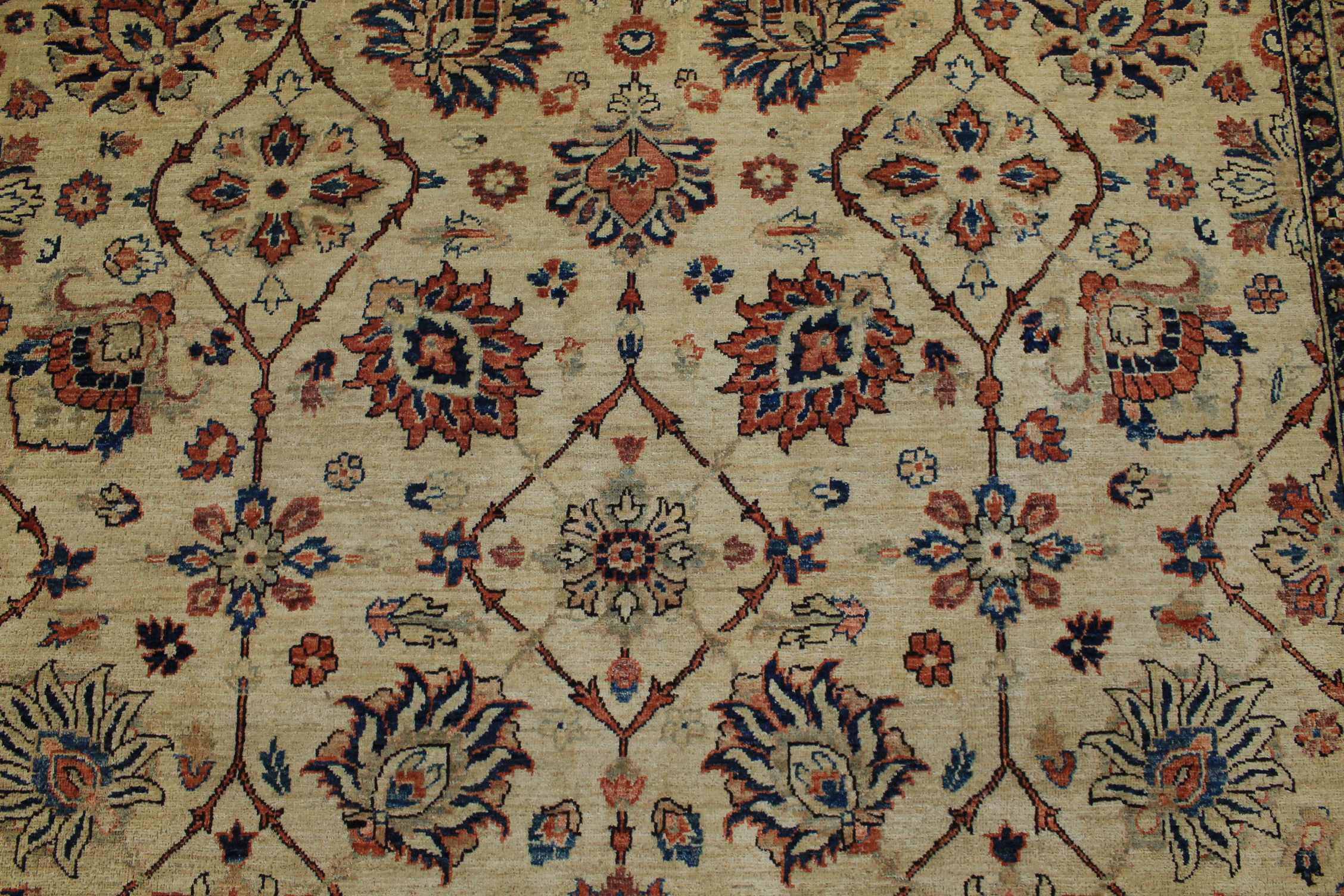 Clearance & Discount Rugs Chobi 13038 Ivory - Beige & Rust - Orange Hand Knotted Rug