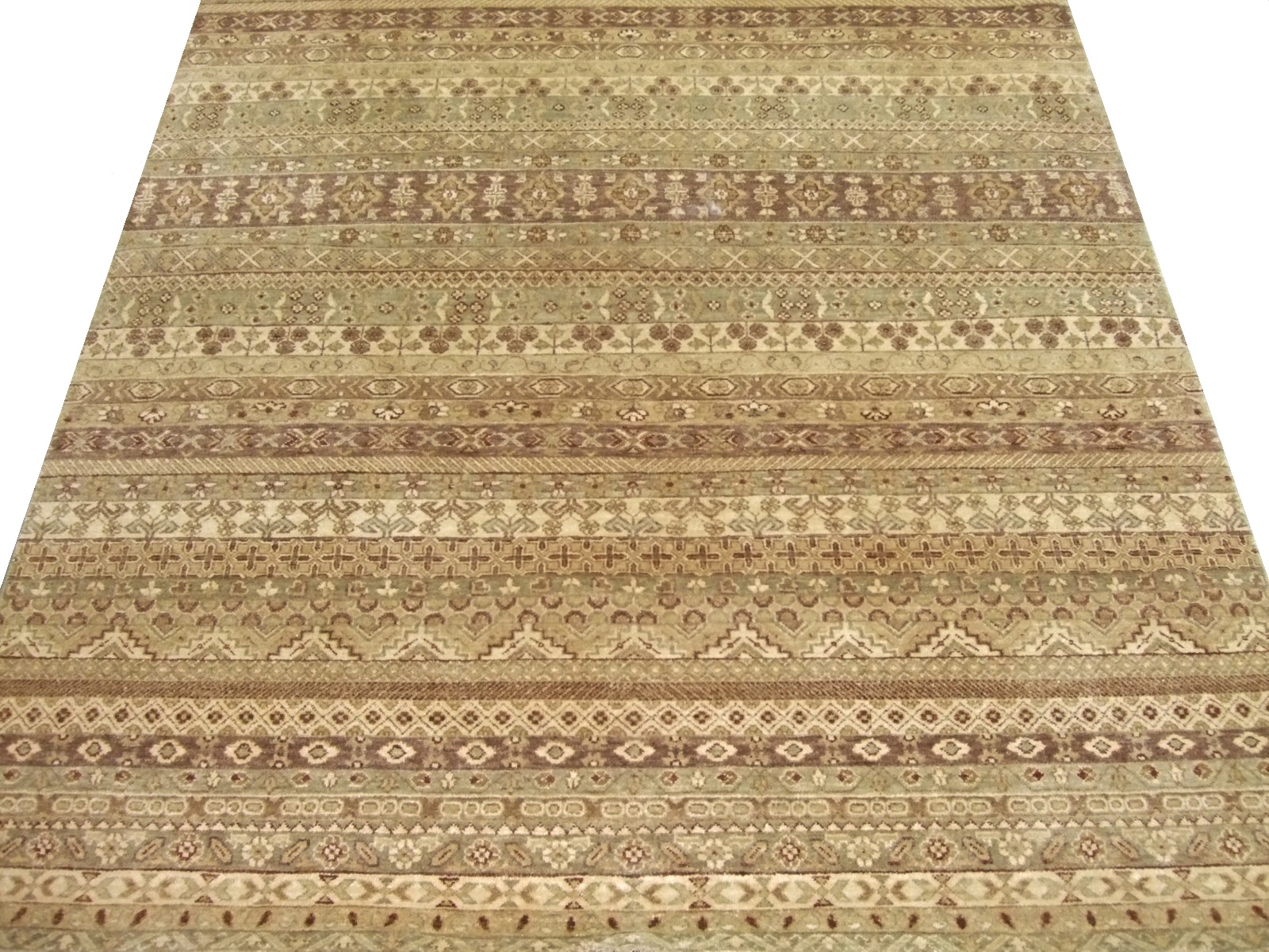 Clearance & Discount Rugs 13123 13123 Lt. Brown - Chocolate & Camel - Taupe Hand Knotted Rug