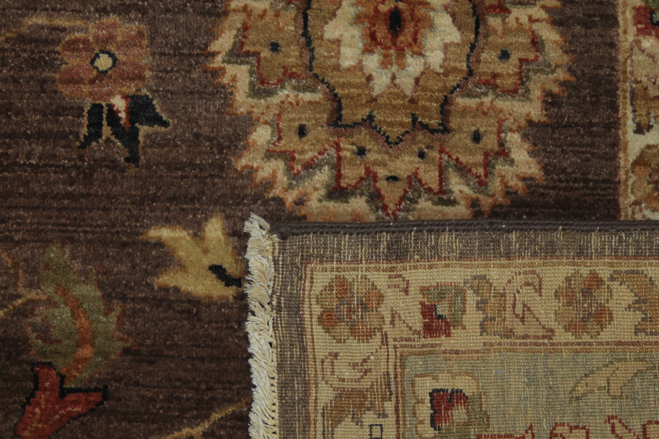 Clearance & Discount Rugs Sultan 13134 Lt. Brown - Chocolate & Lt. Green Hand Knotted Rug