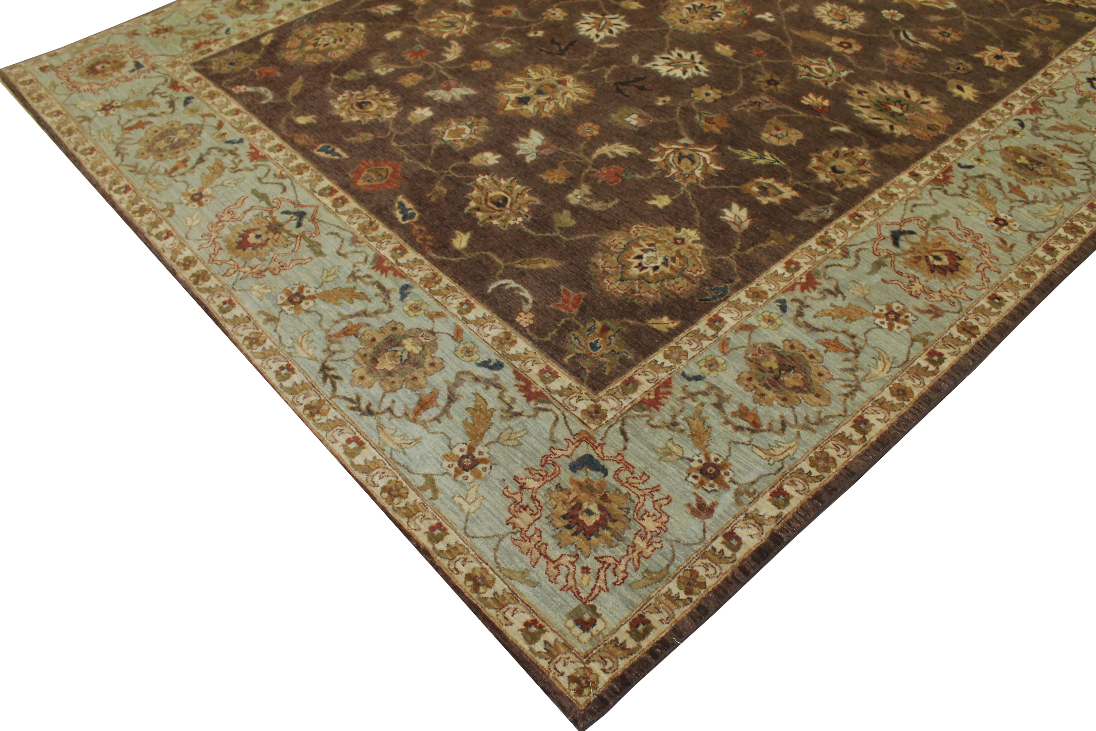 Clearance & Discount Rugs Sultan 13134 Lt. Brown - Chocolate & Lt. Green Hand Knotted Rug