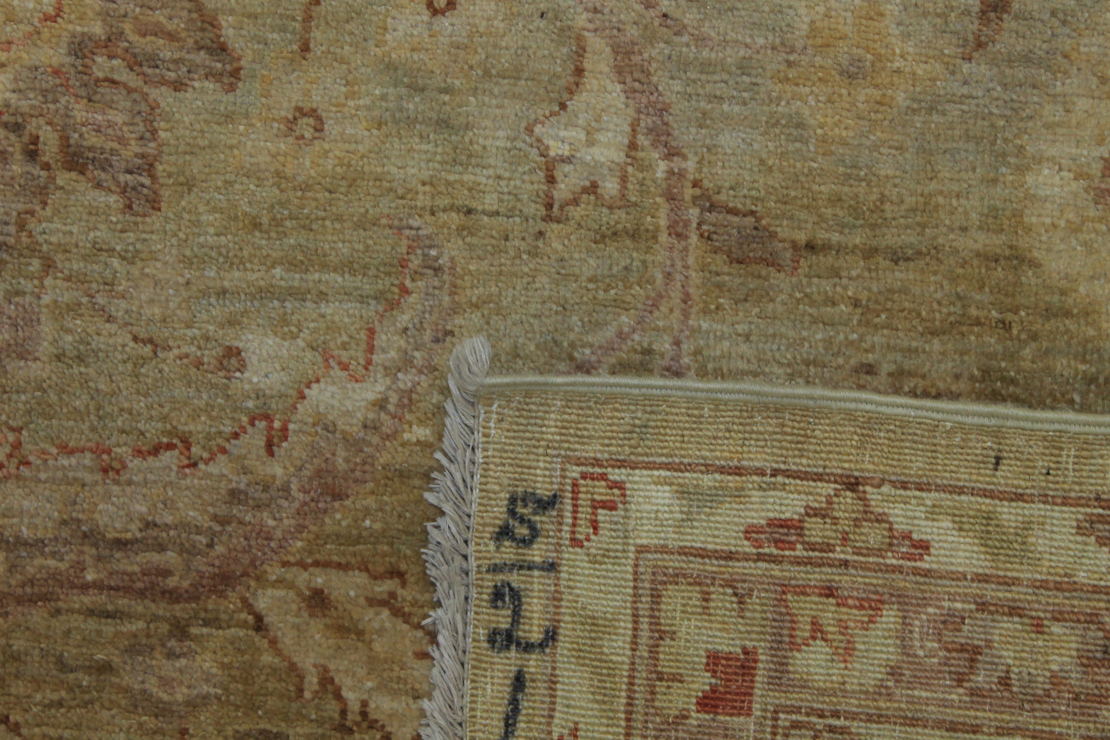 Clearance & Discount Rugs Chobi 13196 Green & Ivory - Beige Hand Knotted Rug