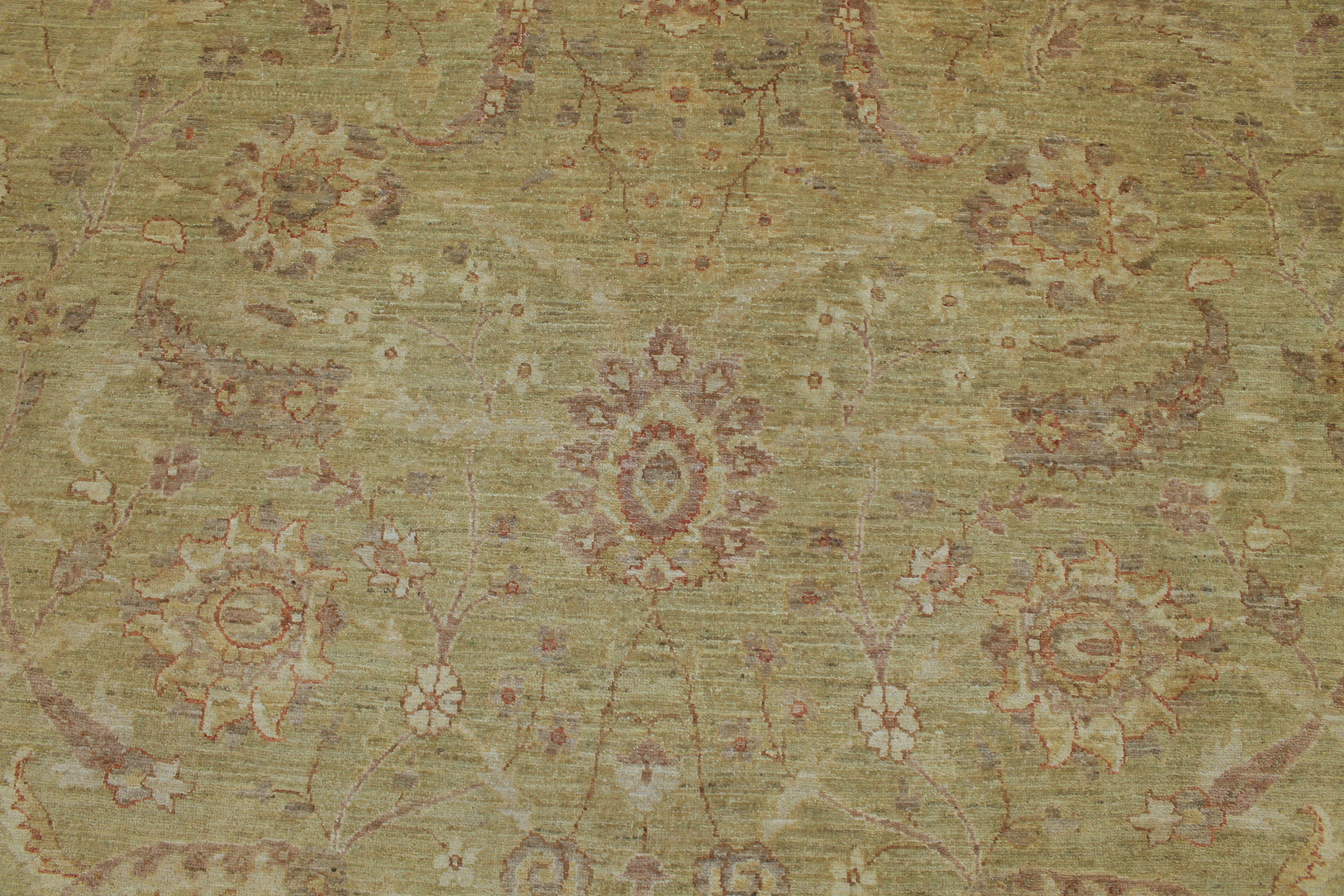 Clearance & Discount Rugs Chobi 13196 Green & Ivory - Beige Hand Knotted Rug