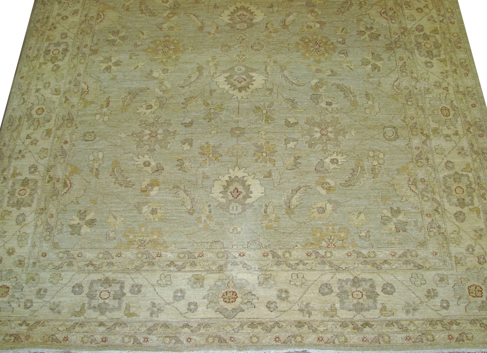 Clearance & Discount Rugs Chobi 13343 Lt.Green & Ivory - Beige Hand Knotted Rug