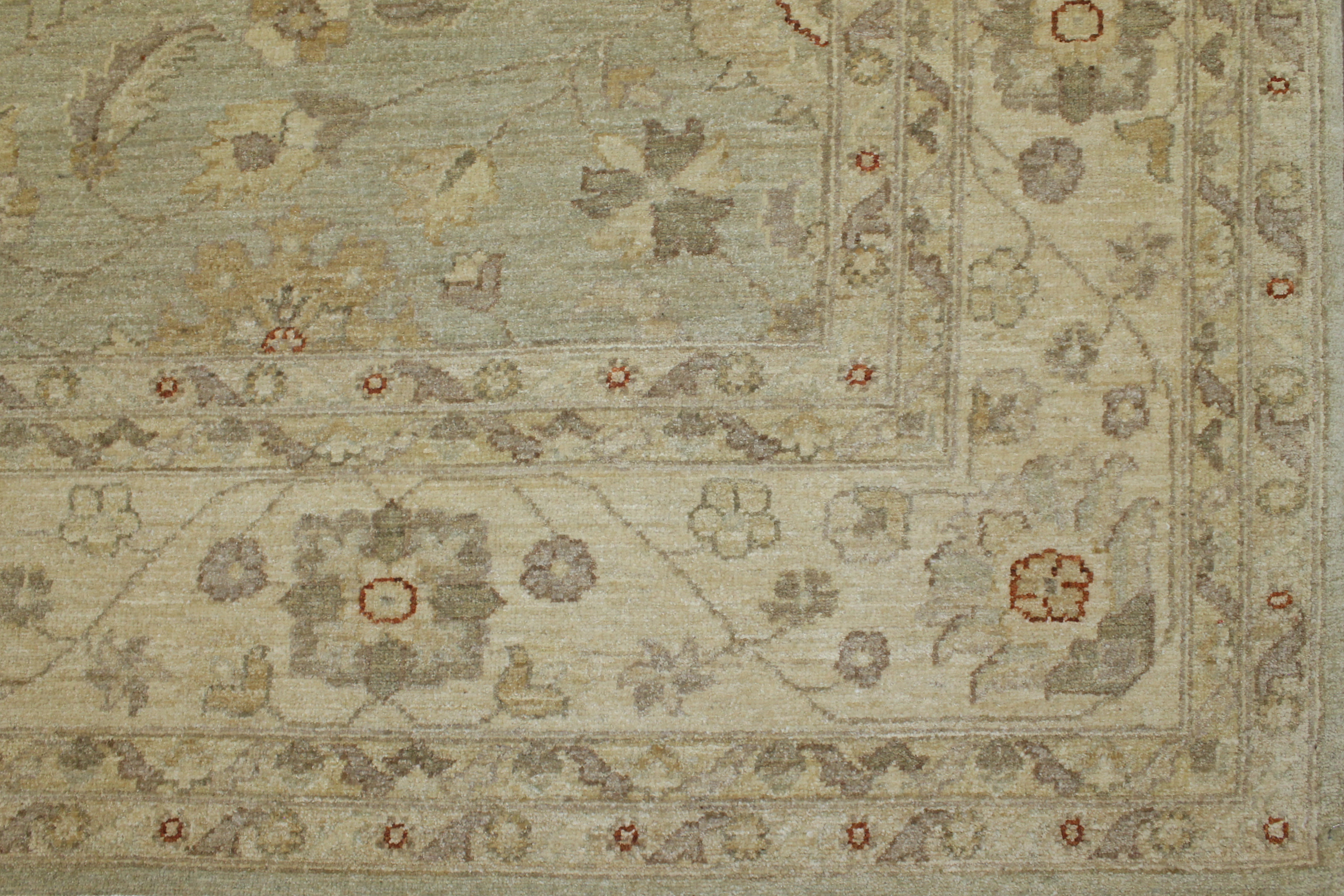 Clearance & Discount Rugs Chobi 13343 Lt.Green & Ivory - Beige Hand Knotted Rug