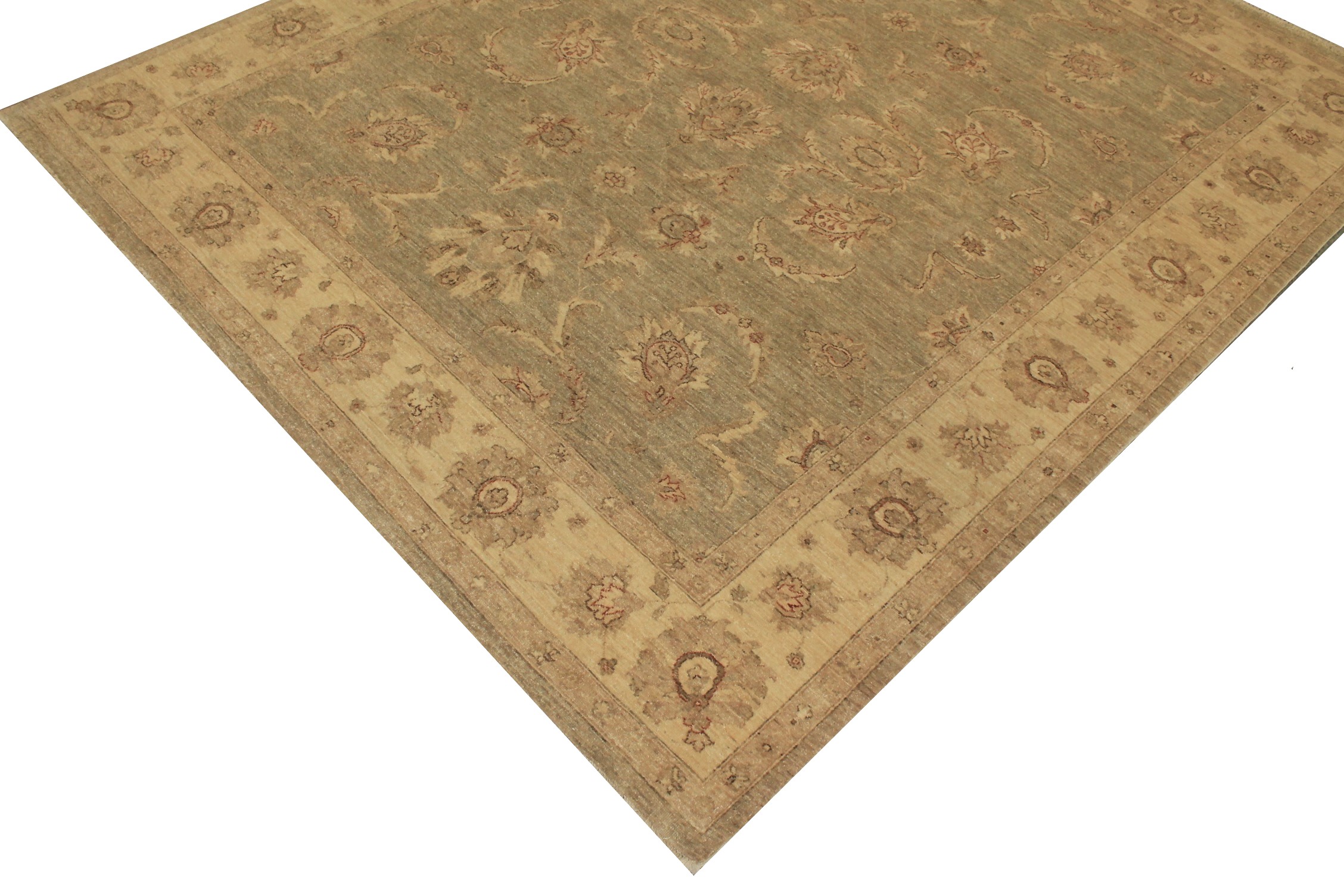 Clearance & Discount Rugs Chobi 13352 Aqua - Lt.Green & Lt. Gold - Gold Hand Knotted Rug