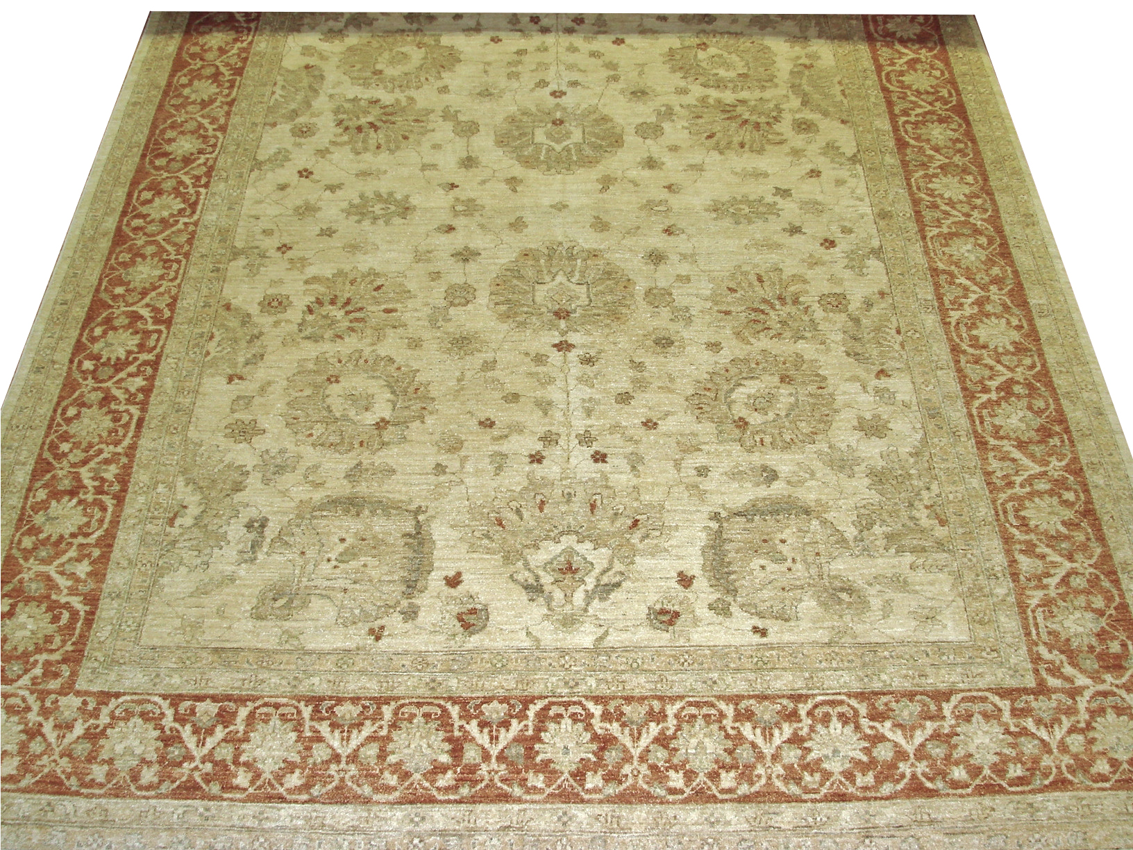 Clearance & Discount Rugs Chobi 13358 Ivory - Beige & Rust - Orange Hand Knotted Rug