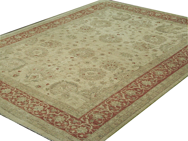 Clearance & Discount Rugs Chobi 13358 Ivory - Beige & Rust - Orange Hand Knotted Rug
