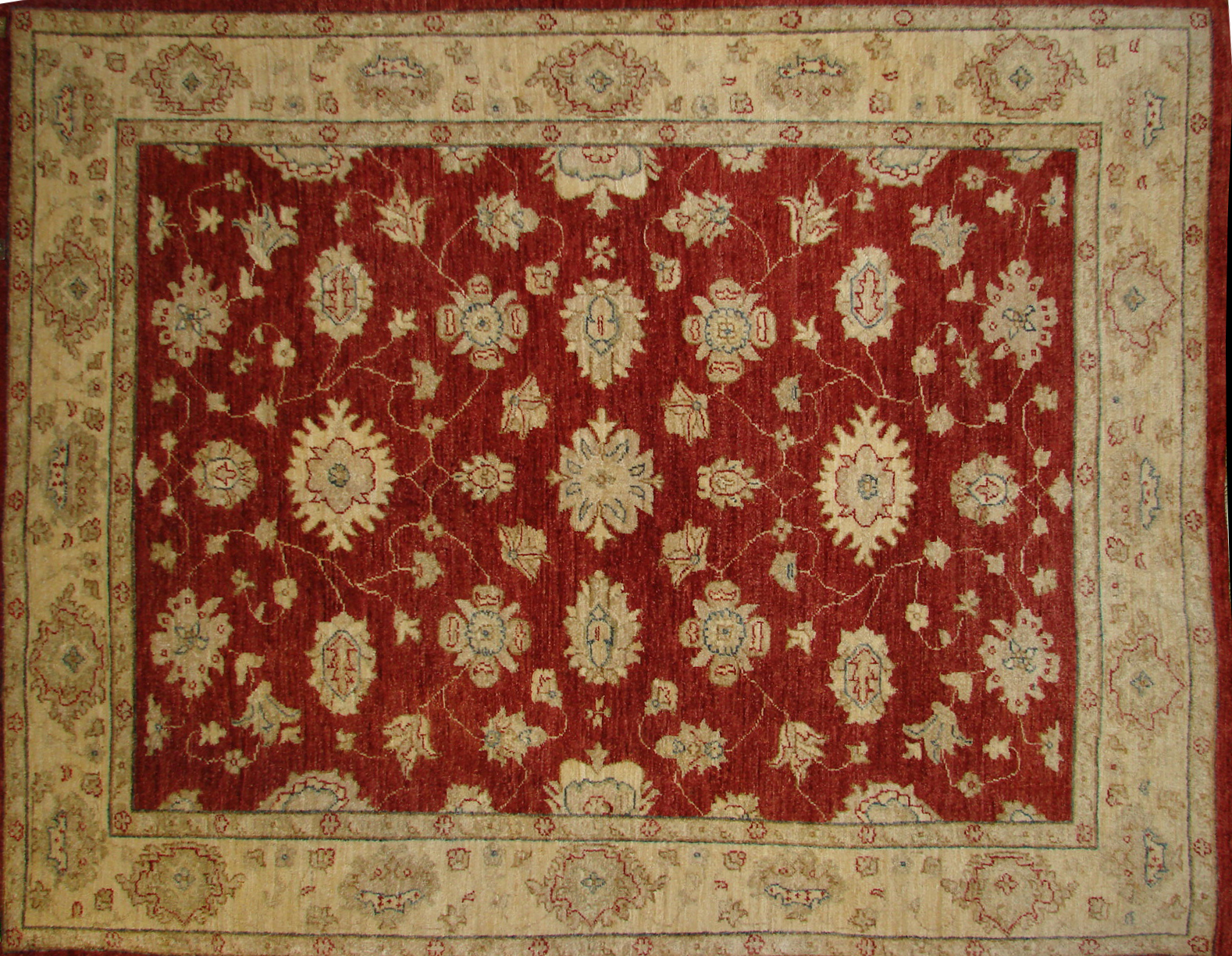 Clearance & Discount Rugs Chobi 13373 Red - Burgundy & Ivory - Beige Hand Knotted Rug