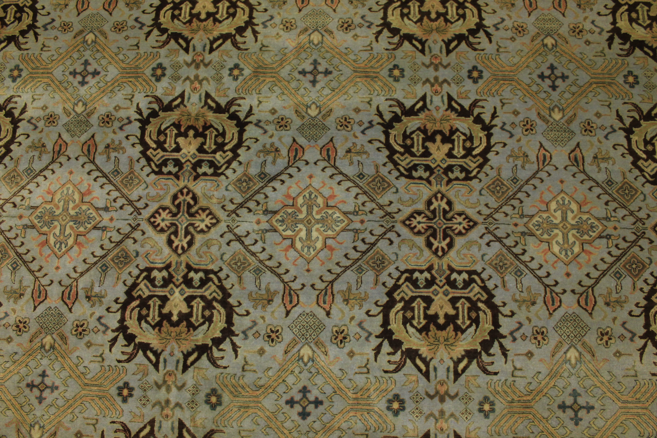 Clearance & Discount Rugs A. Lavar 13418 Lt. Blue - Blue & Lt. Gold - Gold Hand Knotted Rug