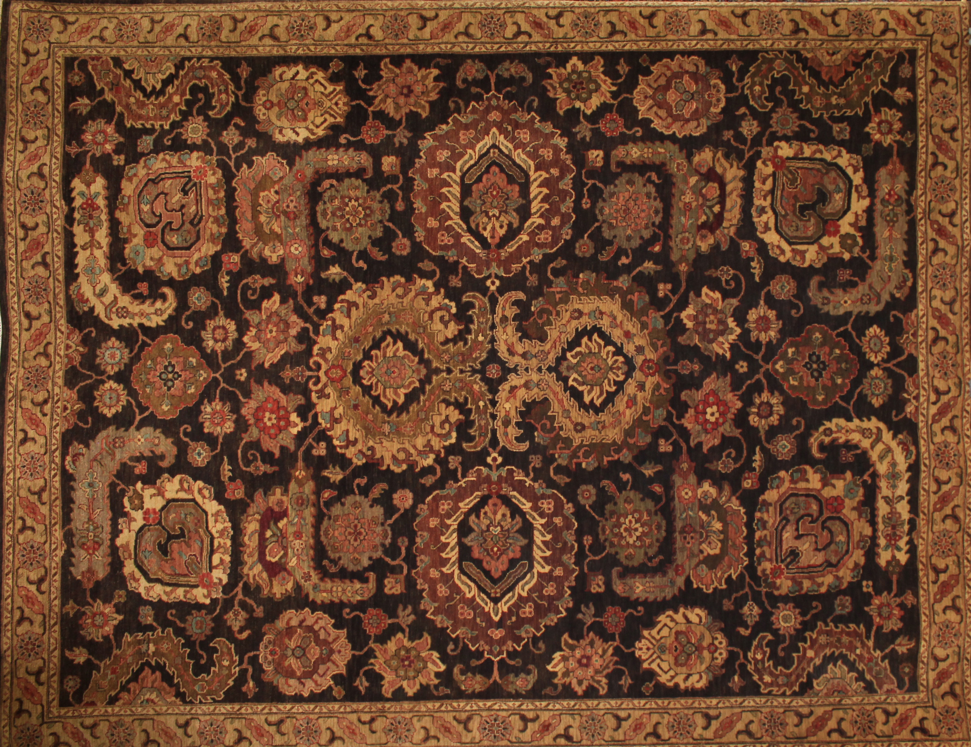 Clearance & Discount Rugs Khyber 13737 Lt. Brown - Chocolate & Lt. Gold - Gold Hand Knotted Rug
