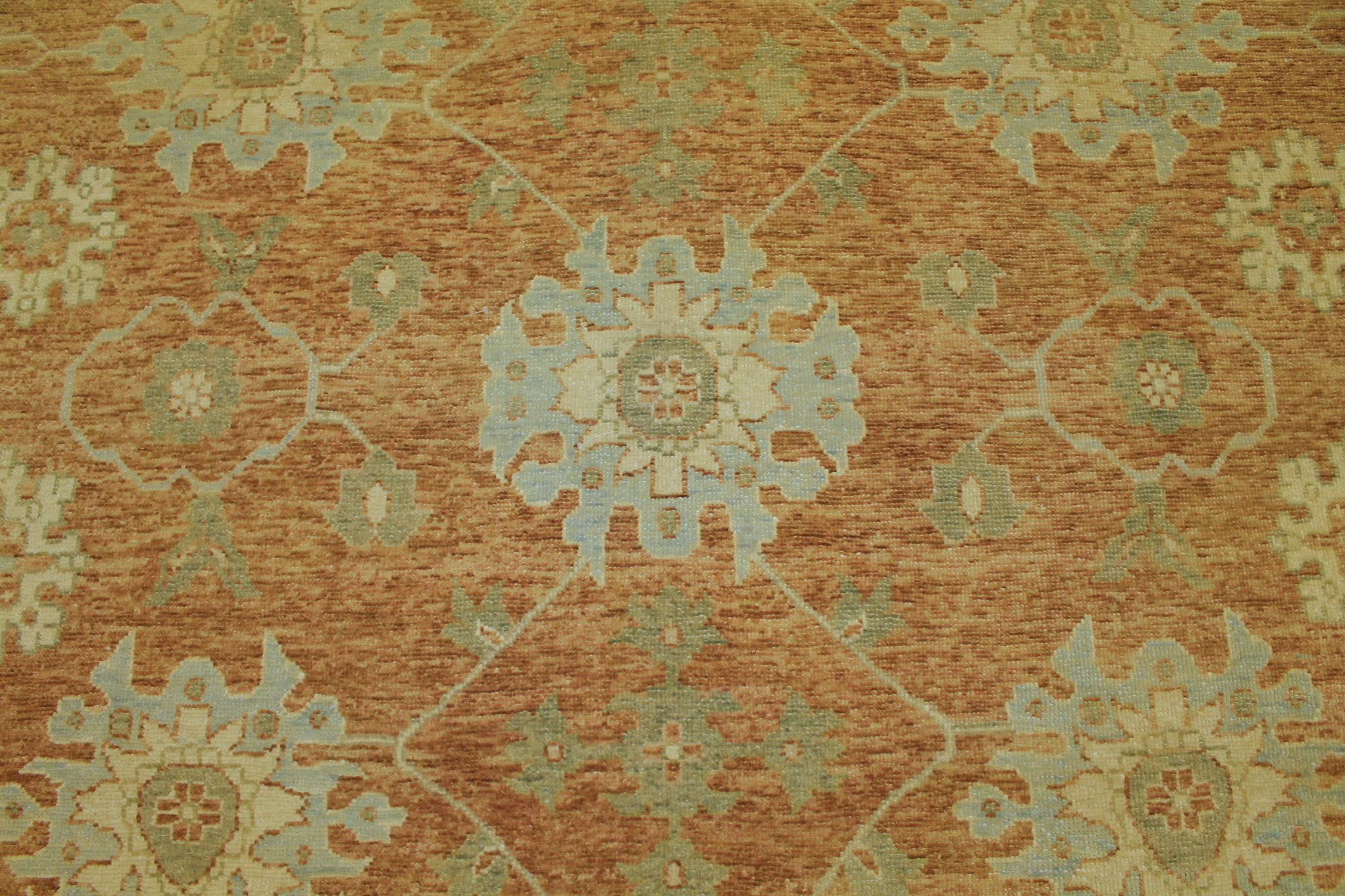 Clearance & Discount Rugs Chobi 13758 Rust - Orange & Lt. Green Hand Knotted Rug
