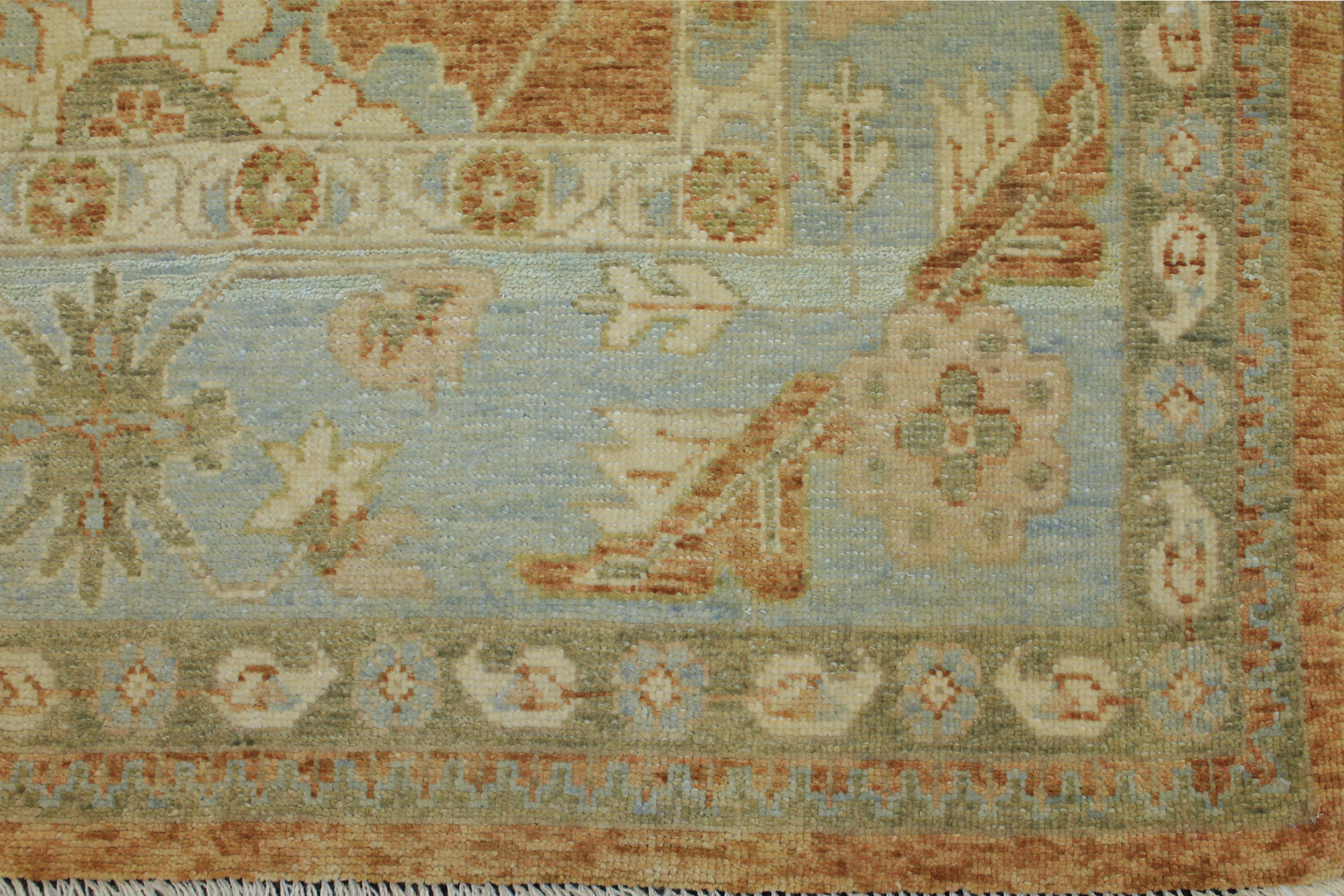 Clearance & Discount Rugs Chobi 13758 Rust - Orange & Lt. Green Hand Knotted Rug