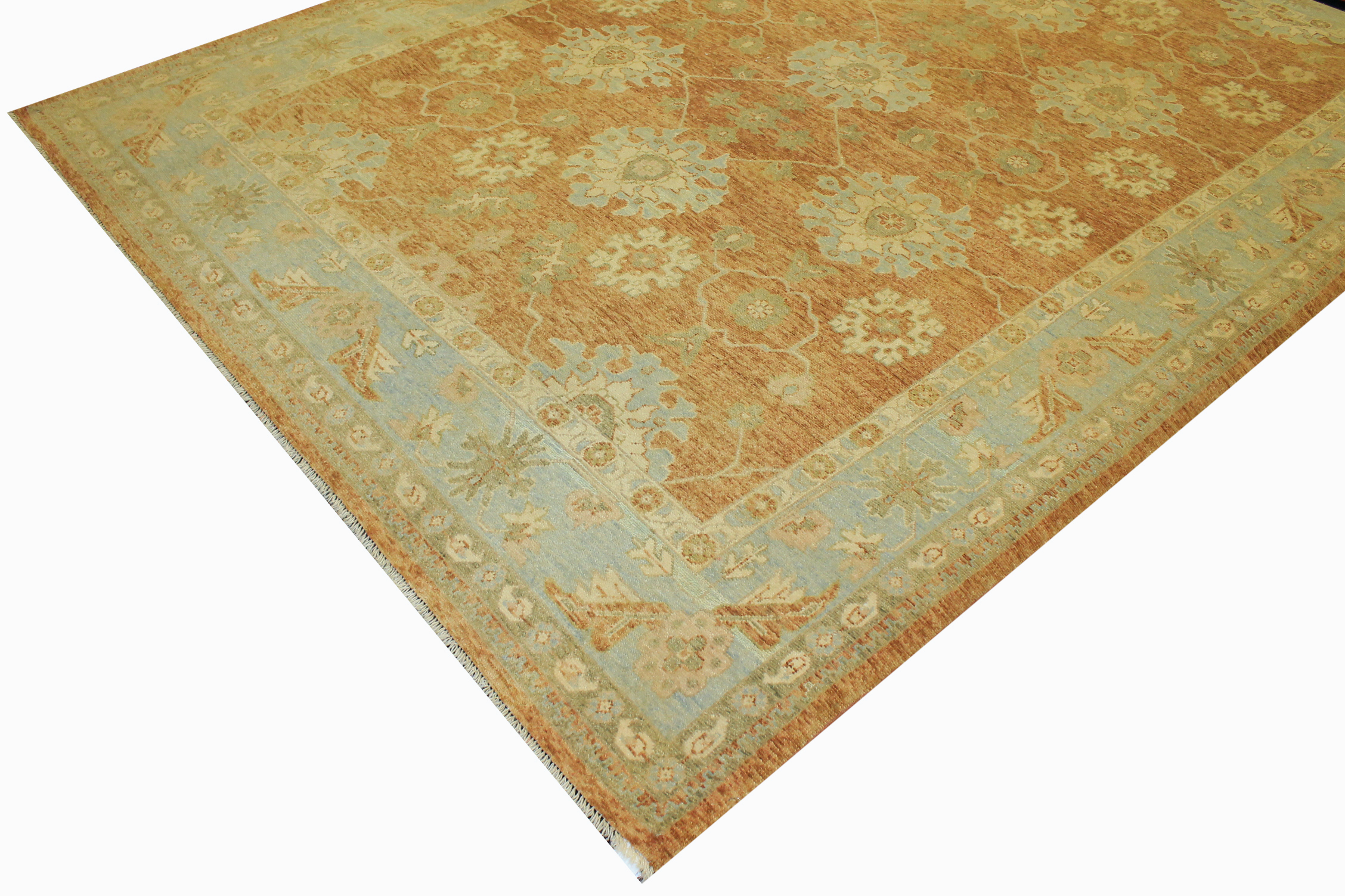 Clearance & Discount Rugs Chobi 13758 Rust - Orange & Lt. Green Hand Knotted Rug
