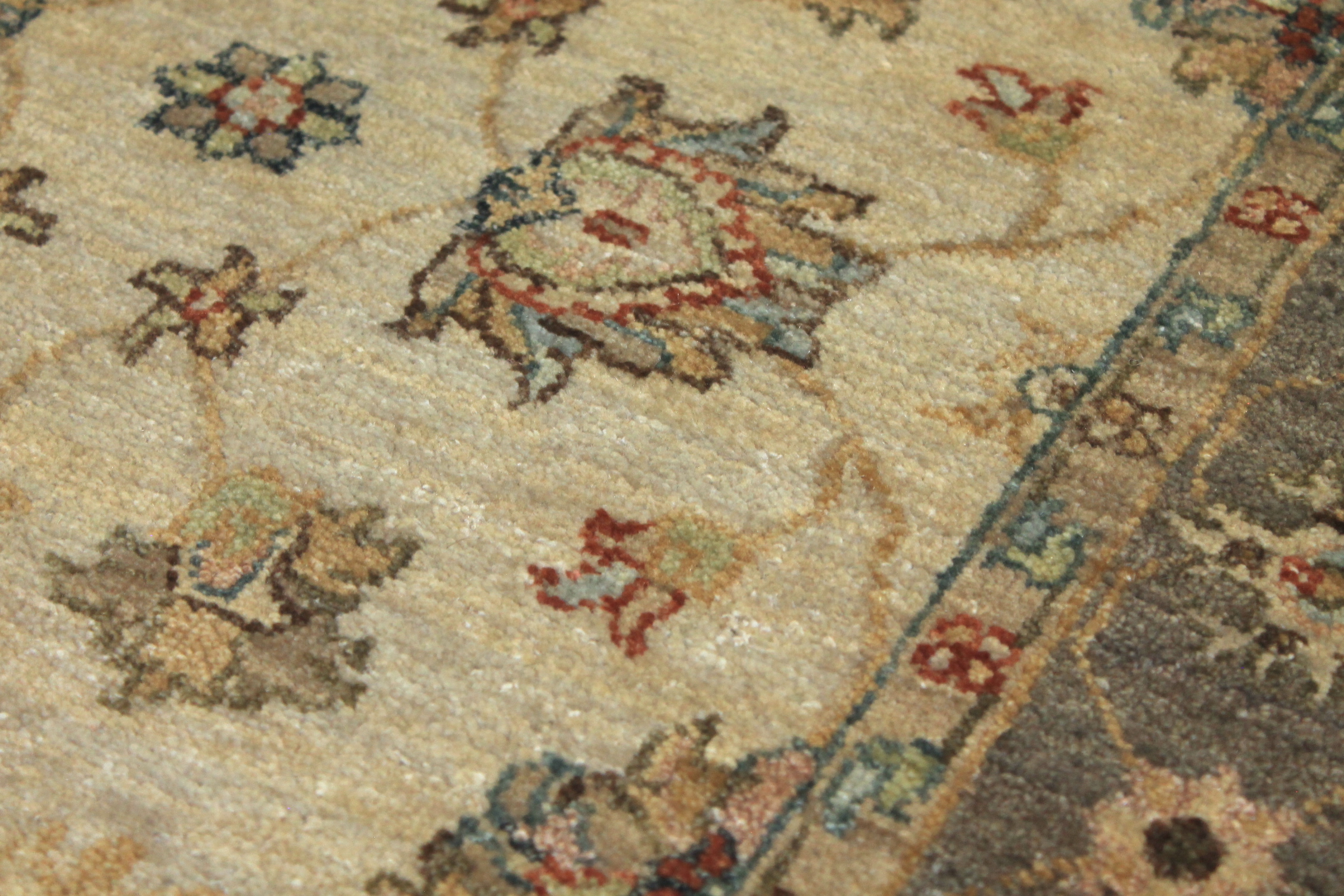 Clearance & Discount Rugs Sultan 13847 Ivory - Beige & Lt. Brown - Chocolate Hand Knotted Rug