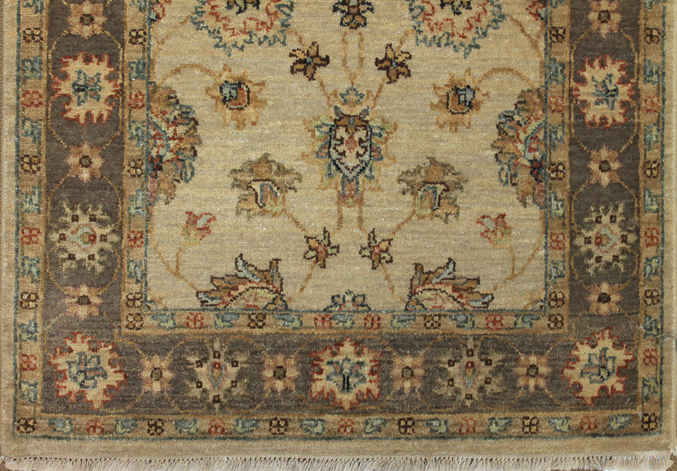 Clearance & Discount Rugs Sultan 13847 Ivory - Beige & Lt. Brown - Chocolate Hand Knotted Rug