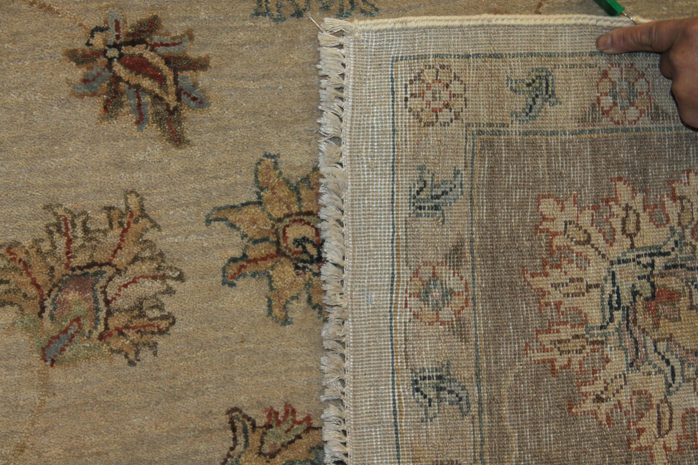 Clearance & Discount Rugs Sultan 13865 Ivory - Beige & Lt. Brown - Chocolate Hand Knotted Rug
