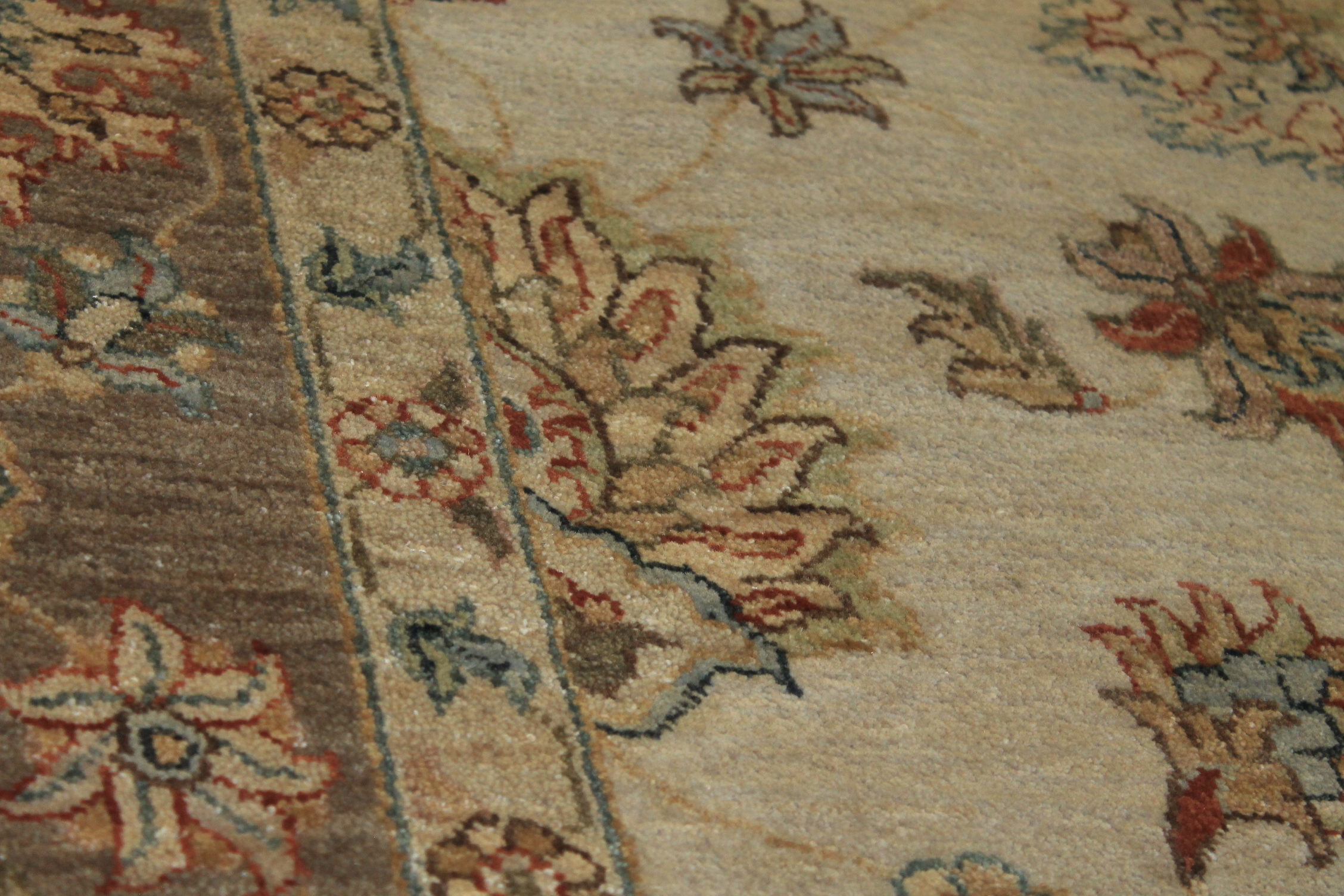 Clearance & Discount Rugs Sultan 13865 Ivory - Beige & Lt. Brown - Chocolate Hand Knotted Rug