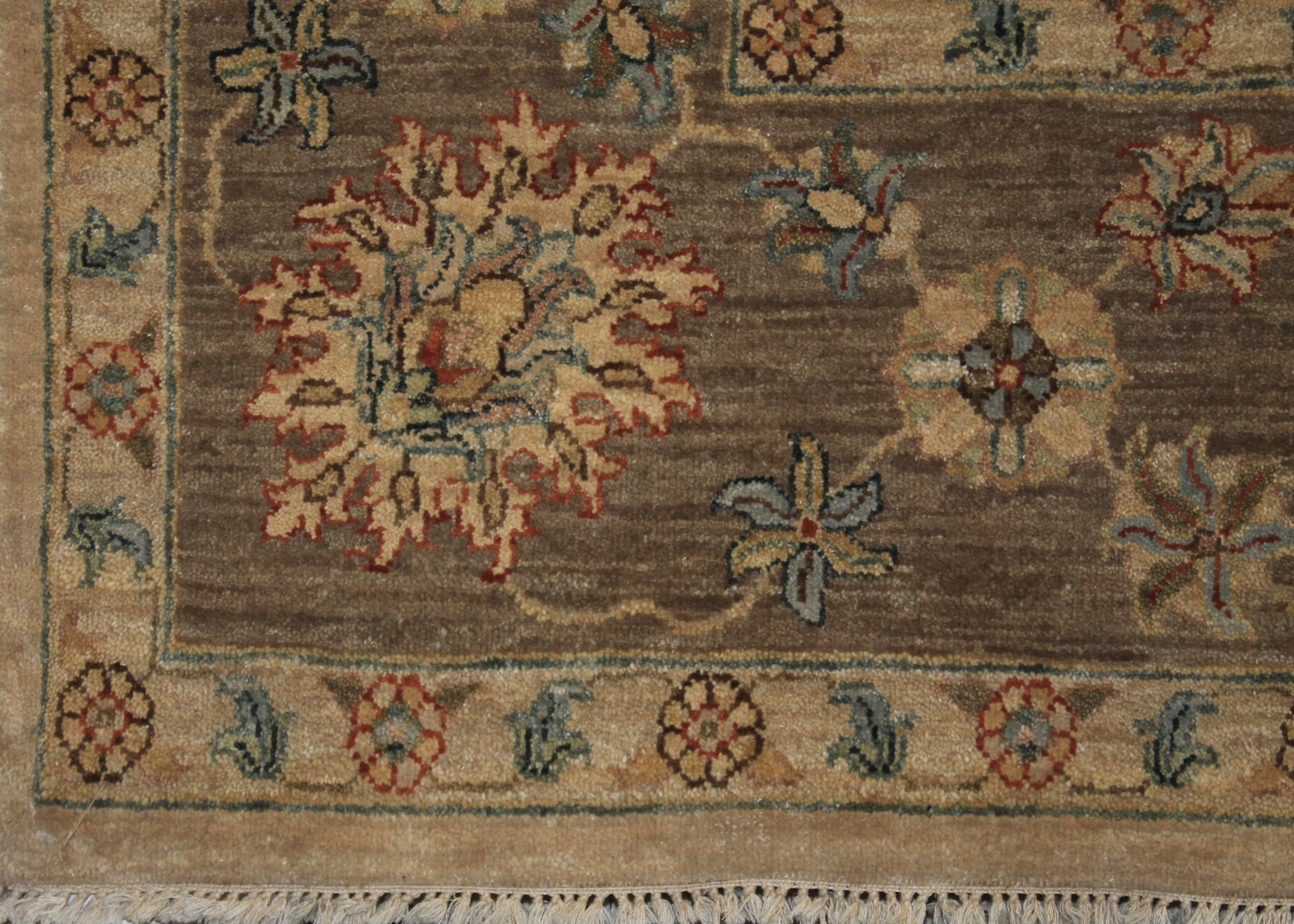 Clearance & Discount Rugs Sultan 13865 Ivory - Beige & Lt. Brown - Chocolate Hand Knotted Rug