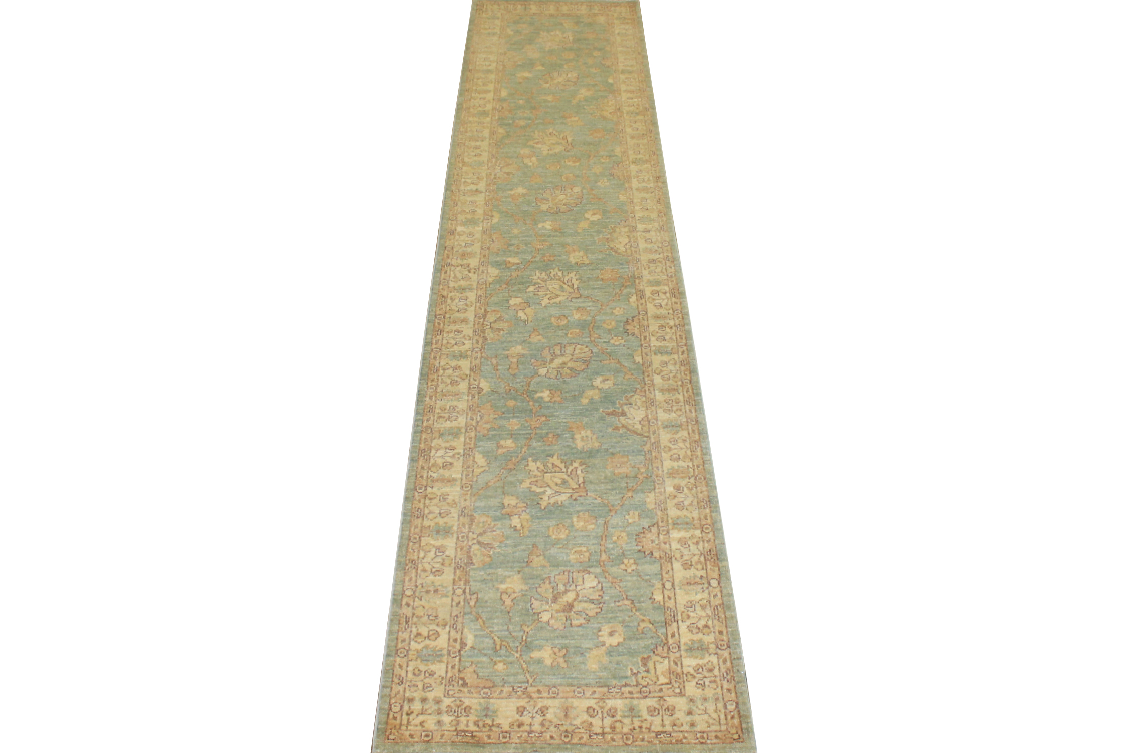 Clearance & Discount Rugs Chobi 13889 Lt. Blue - Blue & Ivory - Beige Hand Knotted Rug