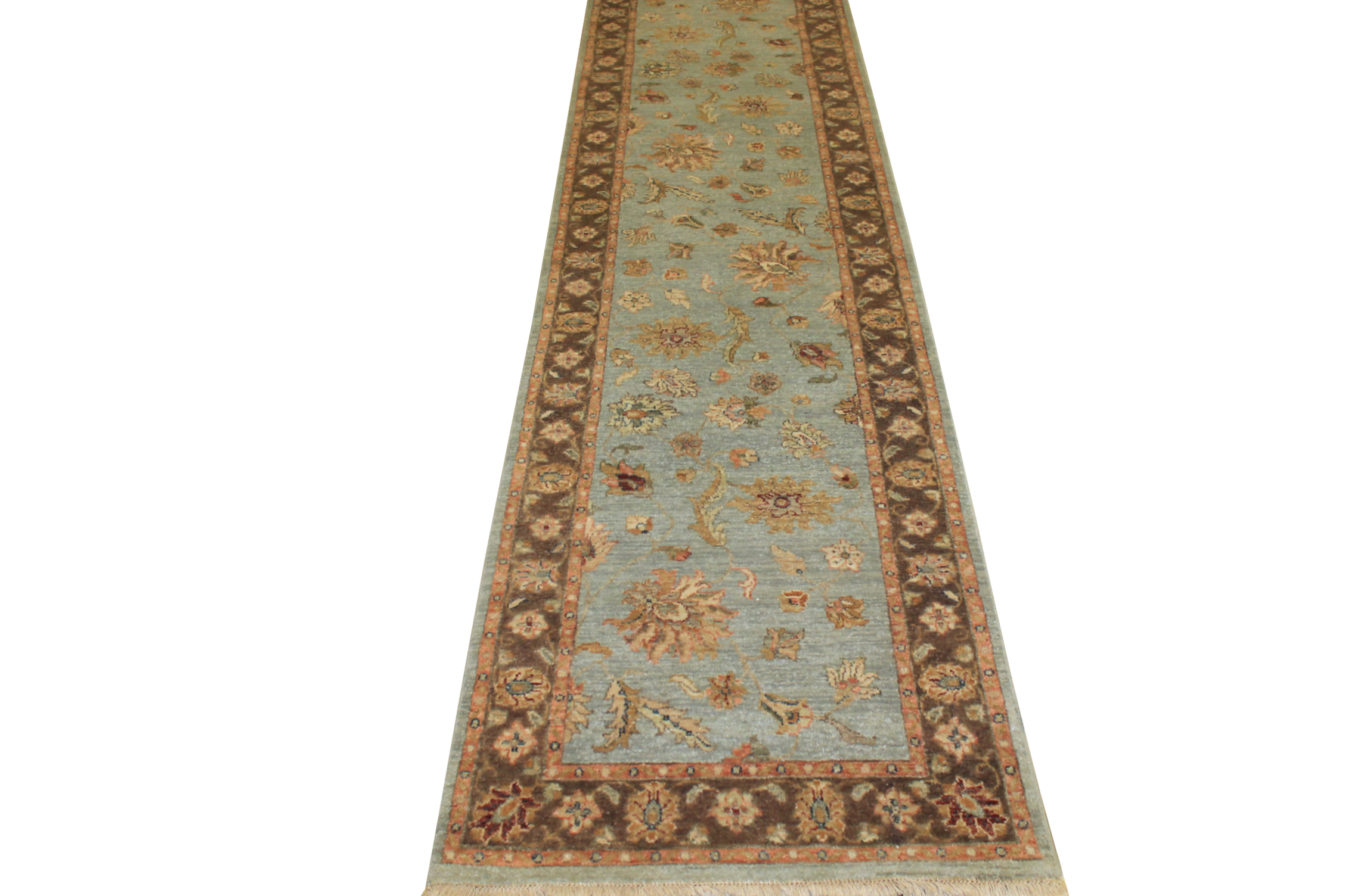 Clearance & Discount Rugs Sultan 14079 Lt. Blue - Blue & Lt. Brown - Chocolate Hand Knotted Rug