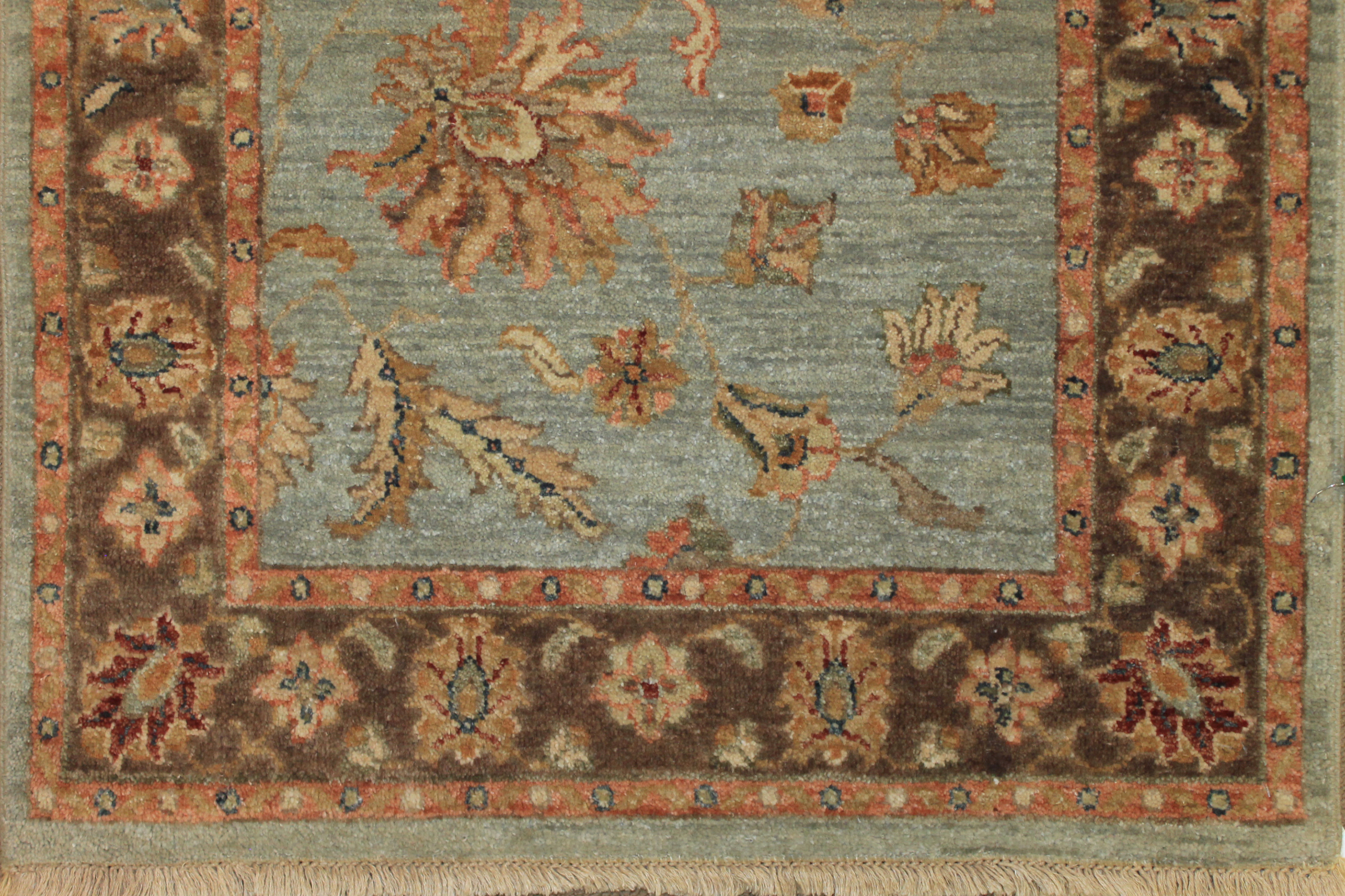 Clearance & Discount Rugs Sultan 14079 Lt. Blue - Blue & Lt. Brown - Chocolate Hand Knotted Rug