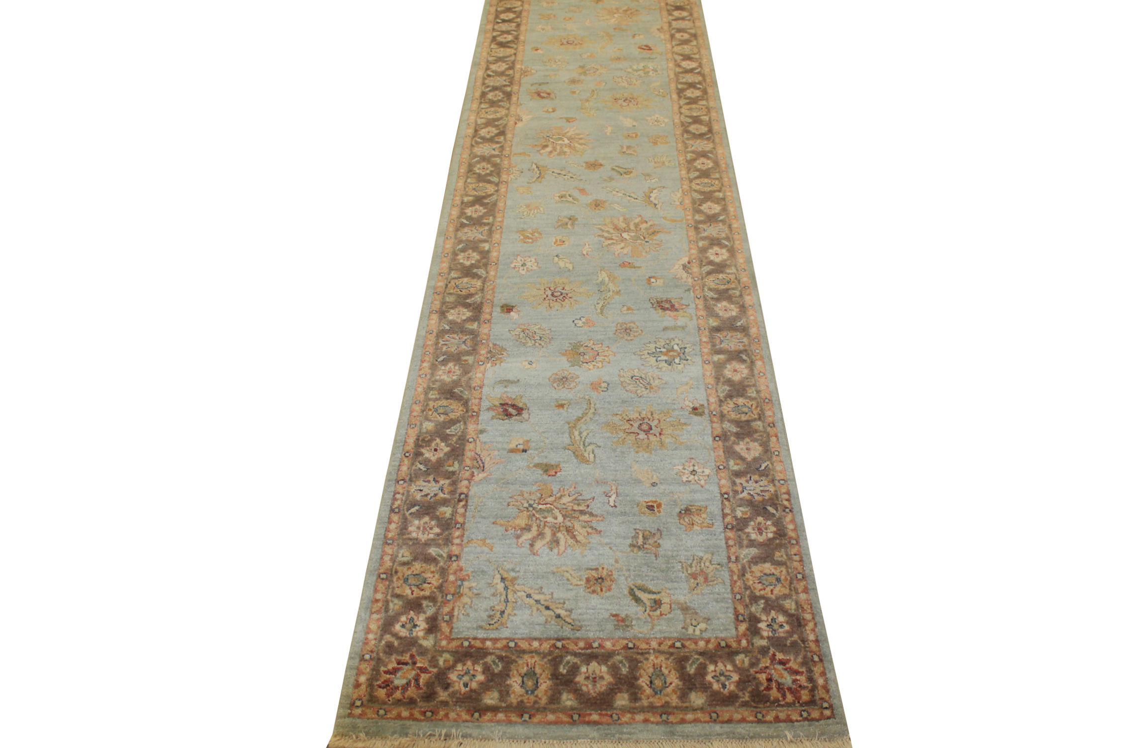 Clearance & Discount Rugs Sultan 14079 Lt. Blue - Blue & Lt. Brown - Chocolate Hand Knotted Rug
