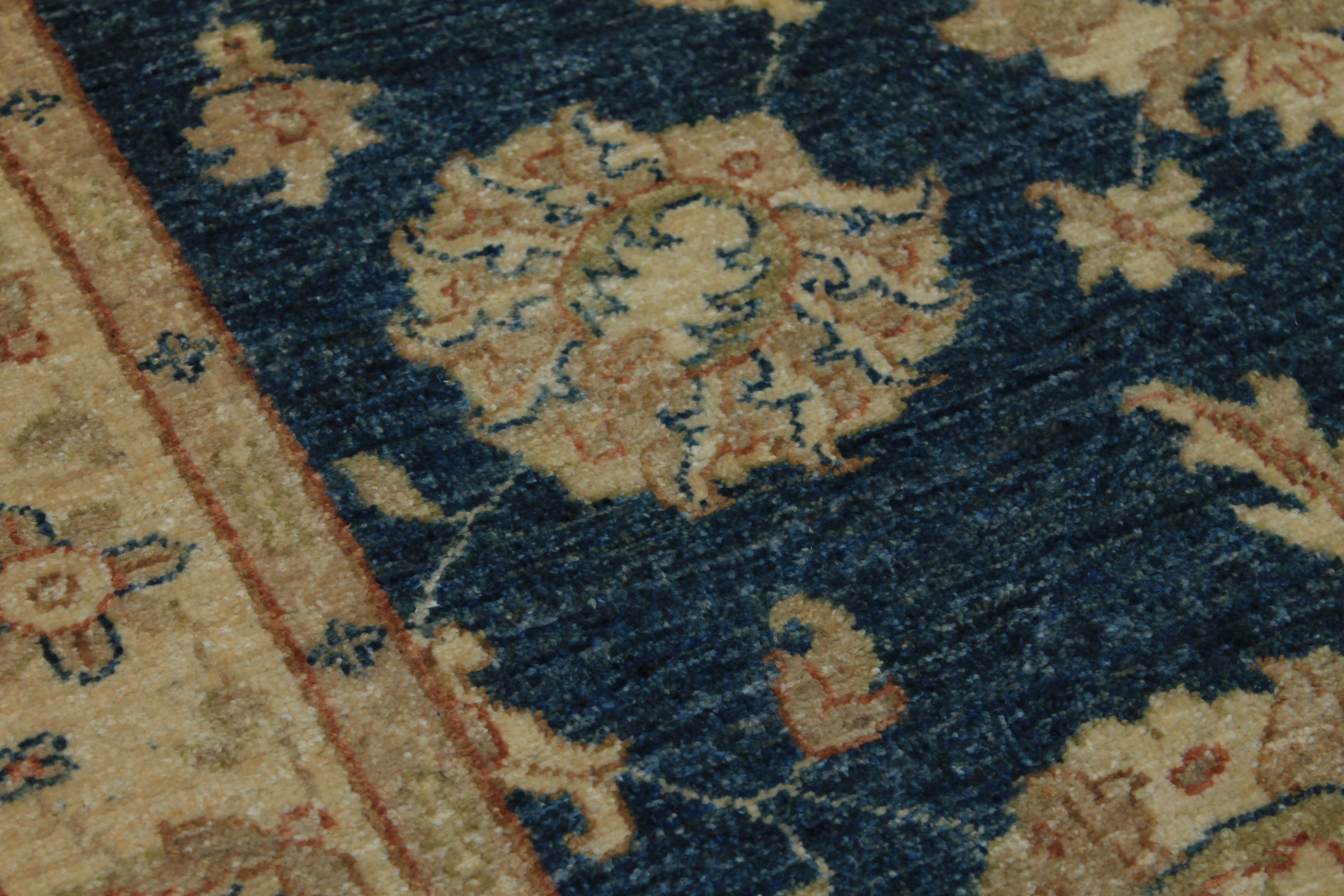 Clearance & Discount Rugs Chobi 14217 Medium Blue - Navy & Ivory - Beige Hand Knotted Rug