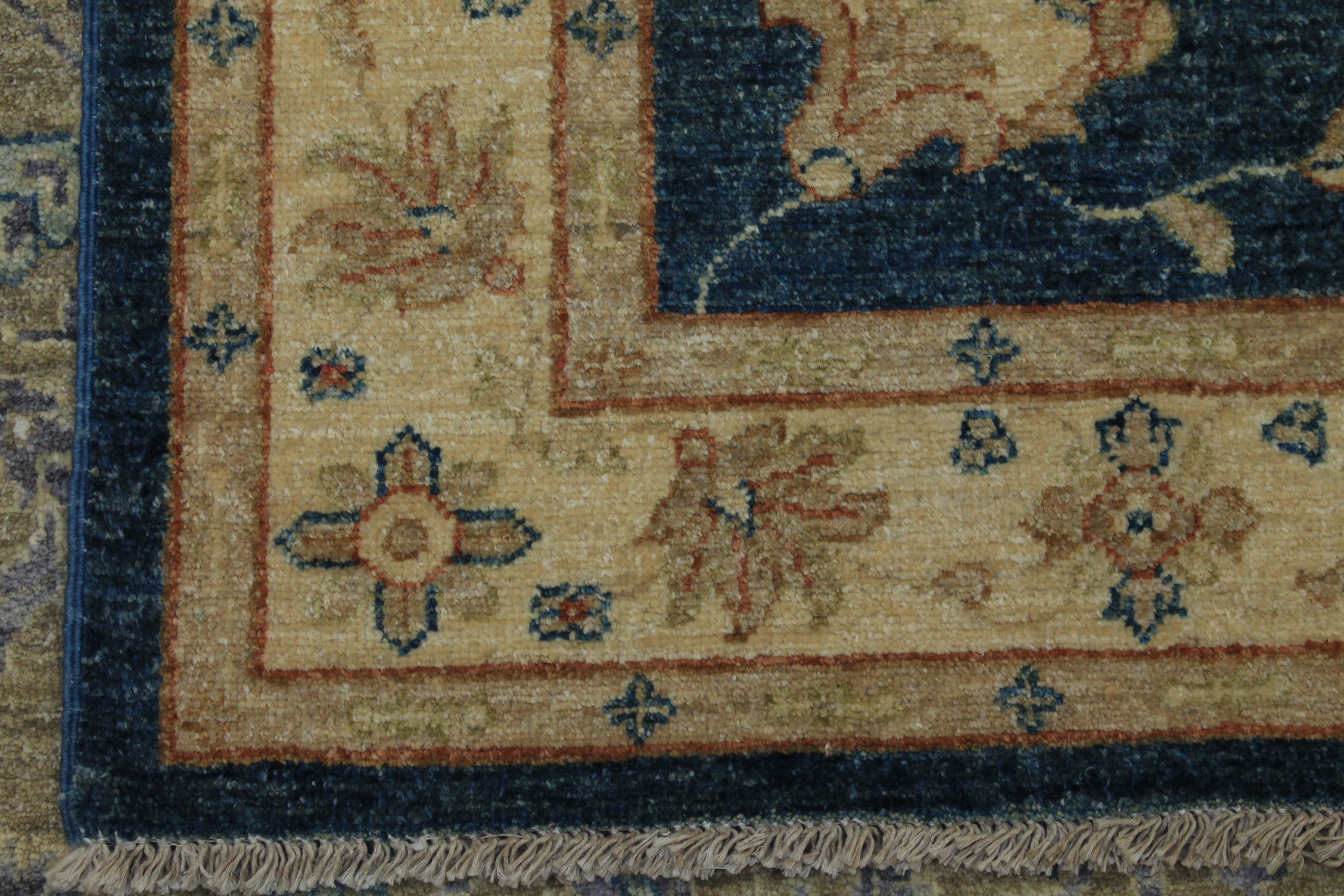 Clearance & Discount Rugs Chobi 14217 Medium Blue - Navy & Ivory - Beige Hand Knotted Rug