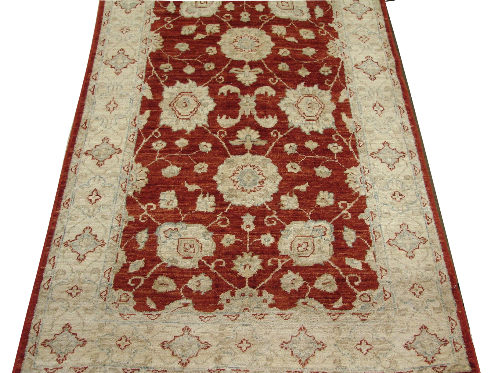Clearance & Discount Rugs Chobi 14221 Red - Burgundy & Ivory - Beige Hand Knotted Rug