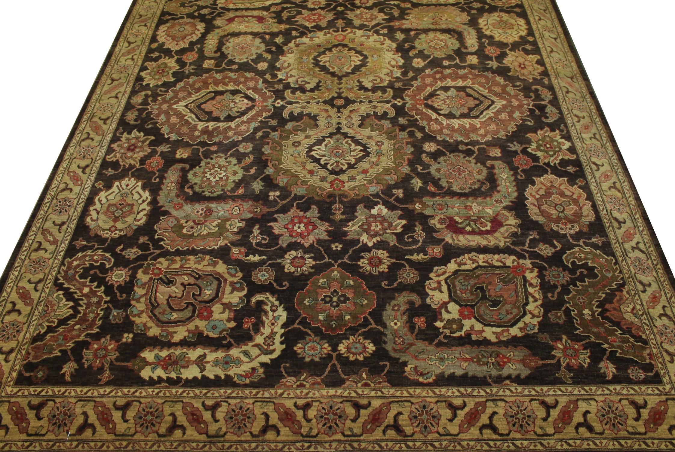 Clearance & Discount Rugs Khyber 14302 Lt. Brown - Chocolate & Lt. Gold - Gold Hand Knotted Rug