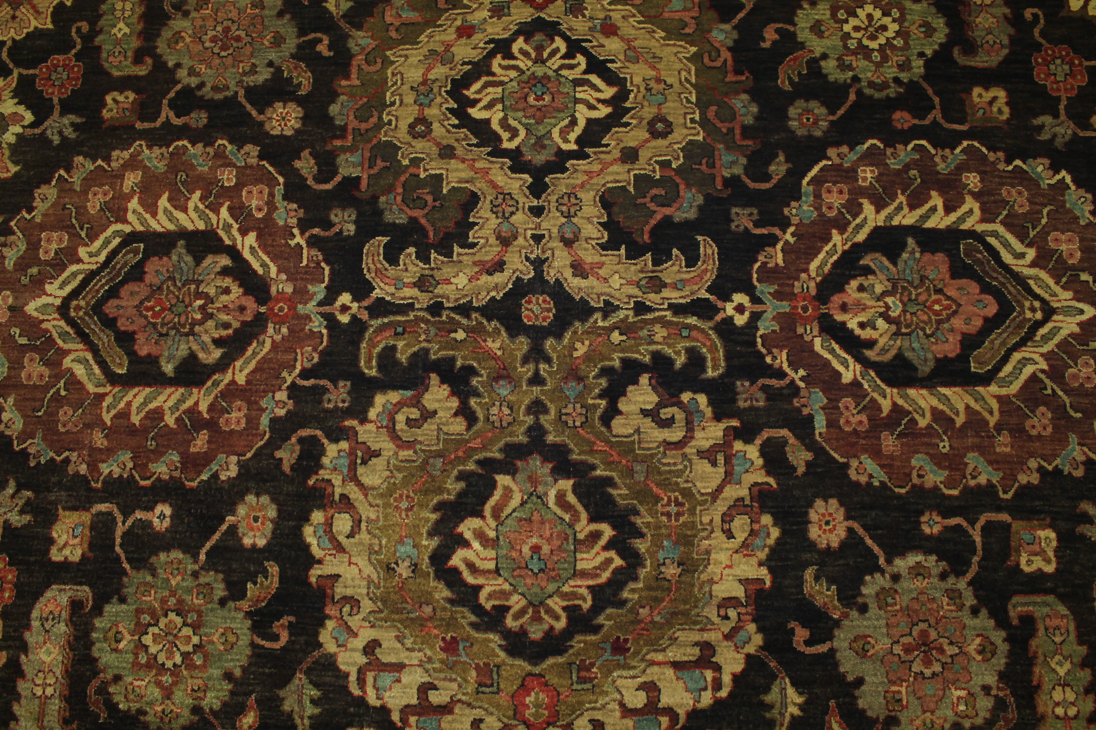 Clearance & Discount Rugs Khyber 14302 Lt. Brown - Chocolate & Lt. Gold - Gold Hand Knotted Rug