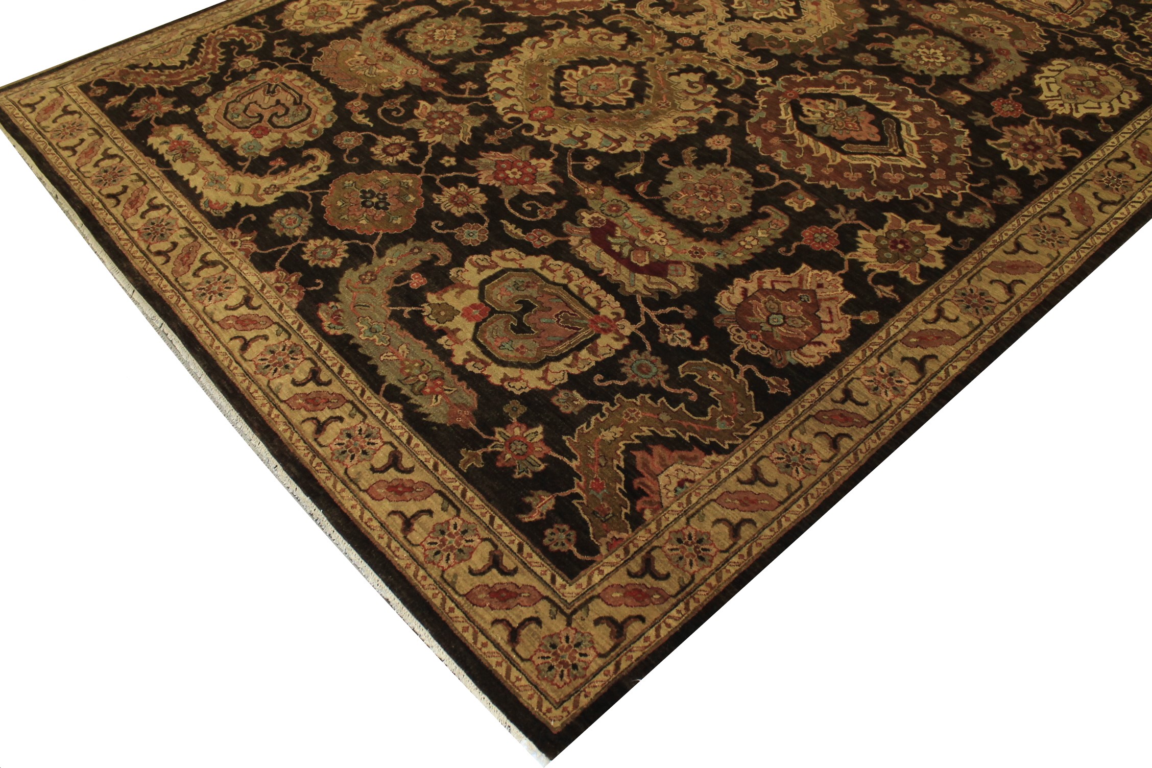 Clearance & Discount Rugs Khyber 14302 Lt. Brown - Chocolate & Lt. Gold - Gold Hand Knotted Rug