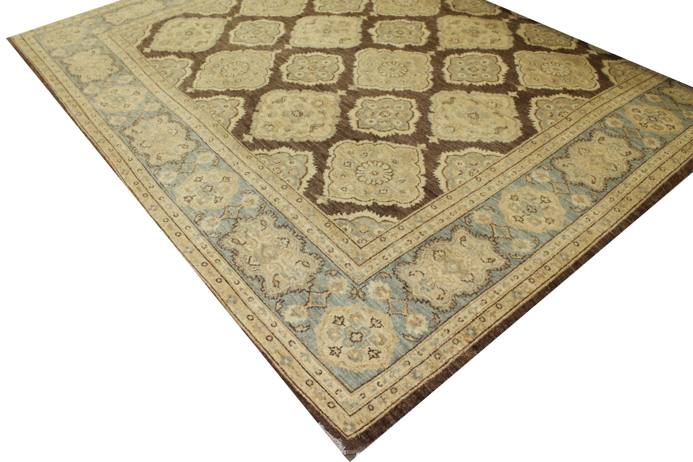 Clearance & Discount Rugs Chobi 14371 Lt. Brown - Chocolate & Lt. Blue - Blue Hand Knotted Rug