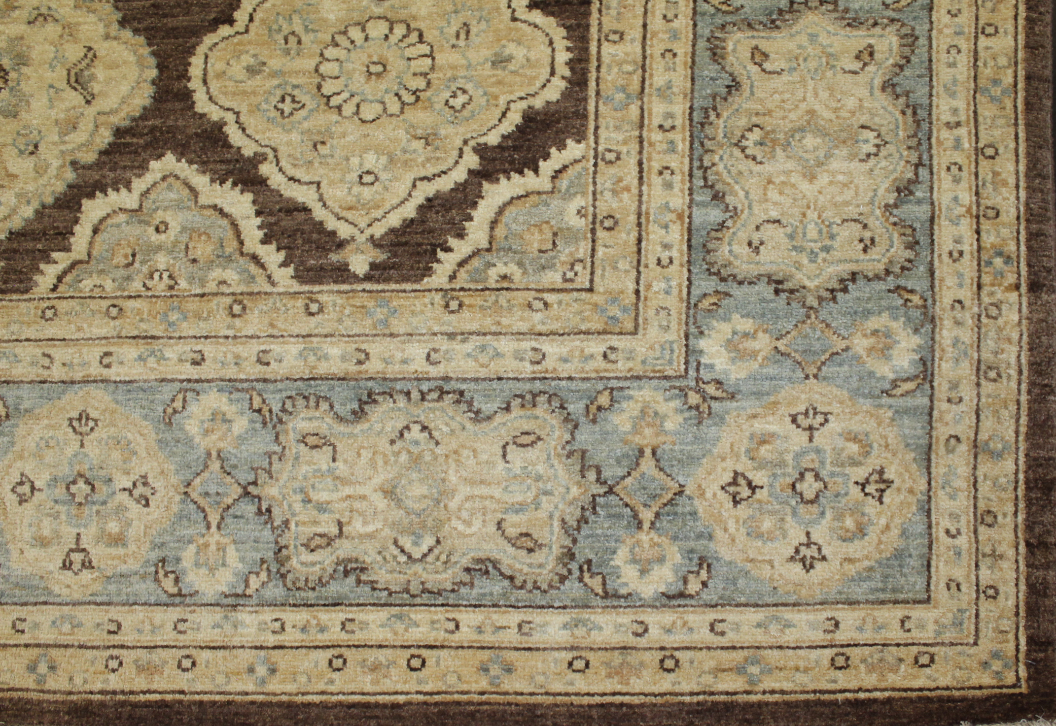 Clearance & Discount Rugs Chobi 14371 Lt. Brown - Chocolate & Lt. Blue - Blue Hand Knotted Rug