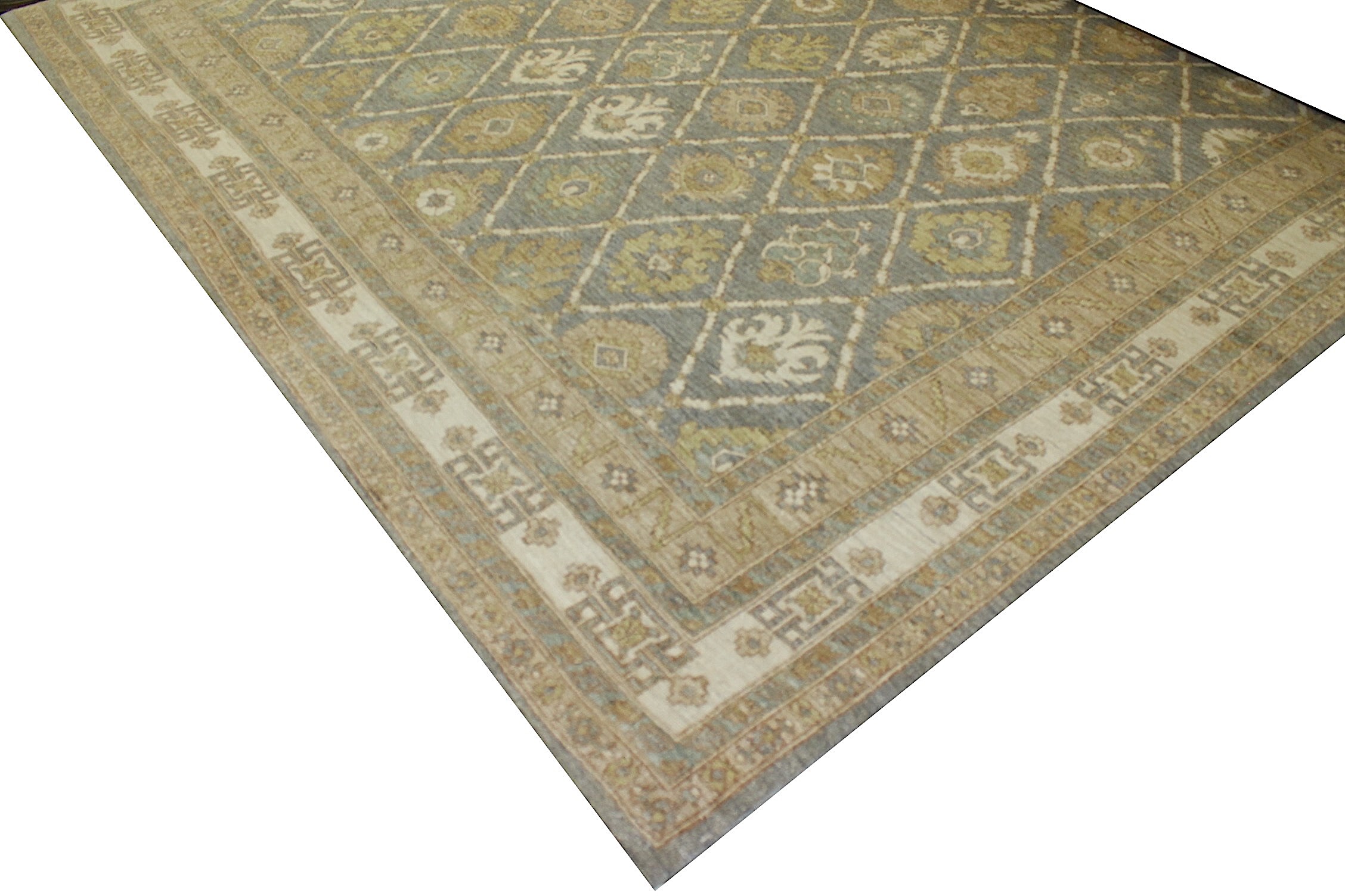Clearance & Discount Rugs Chobi K 14515 Lt. Blue - Blue & Ivory - Beige Hand Knotted Rug
