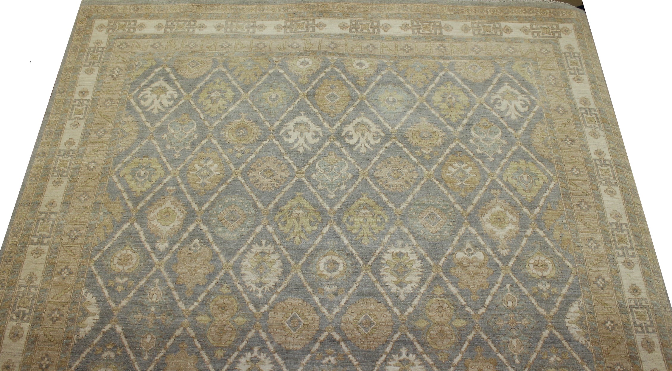 Clearance & Discount Rugs Chobi K 14515 Lt. Blue - Blue & Ivory - Beige Hand Knotted Rug