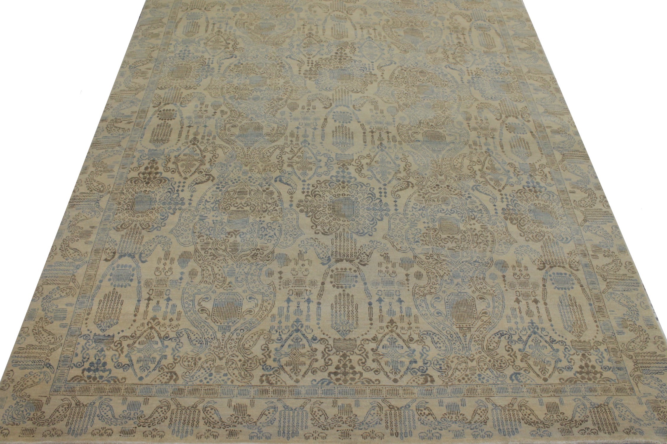 Clearance & Discount Rugs 14548 14548 Ivory - Beige Hand Knotted Rug