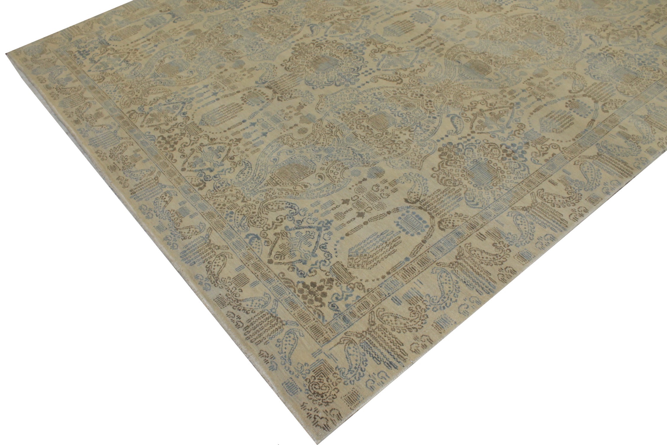 Clearance & Discount Rugs 14548 14548 Ivory - Beige Hand Knotted Rug