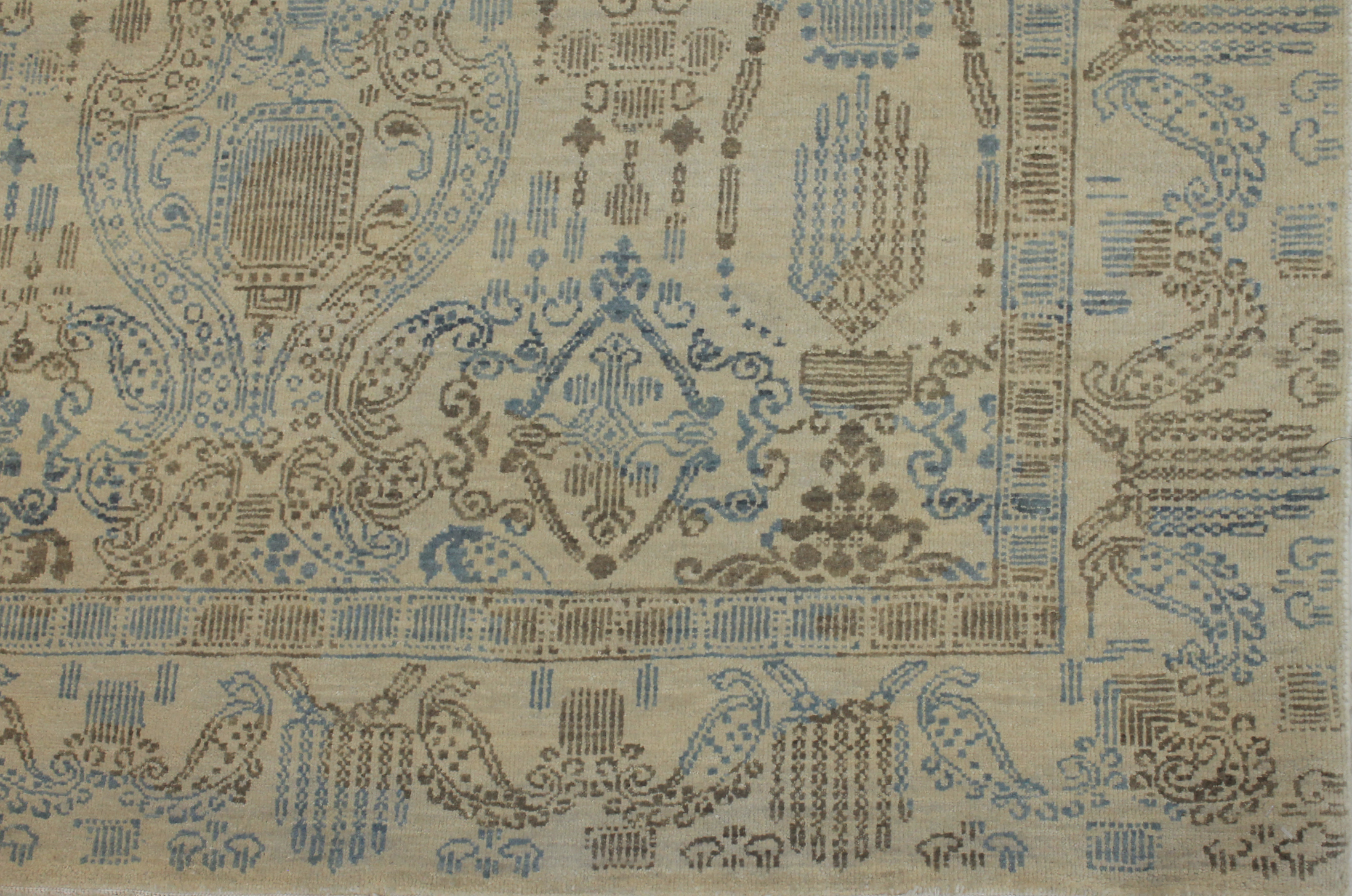 Clearance & Discount Rugs 14548 14548 Ivory - Beige Hand Knotted Rug