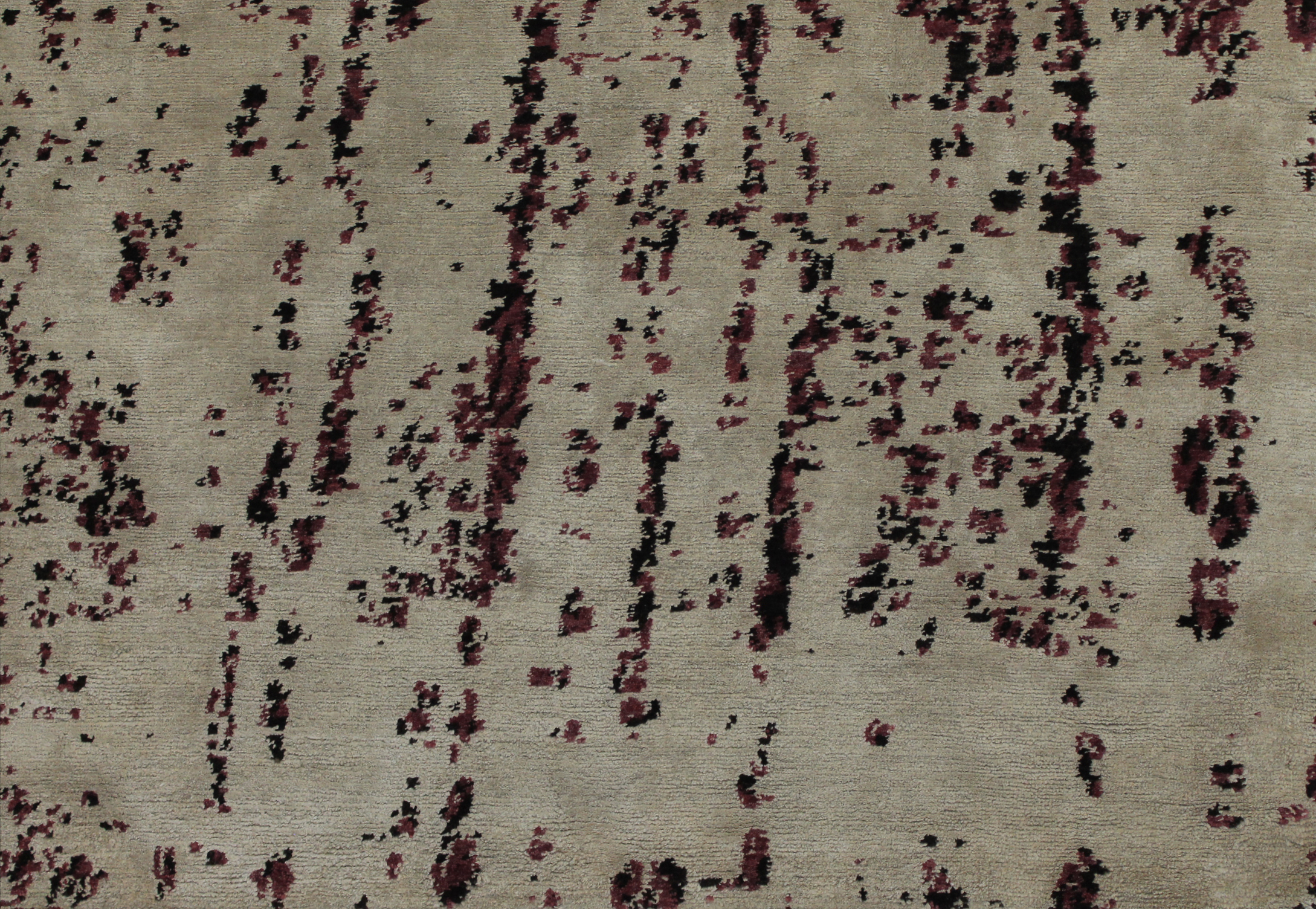 Clearance & Discount Rugs Bamboo Silk 14552 Ivory - Beige & Red - Burgundy Hand Knotted Rug