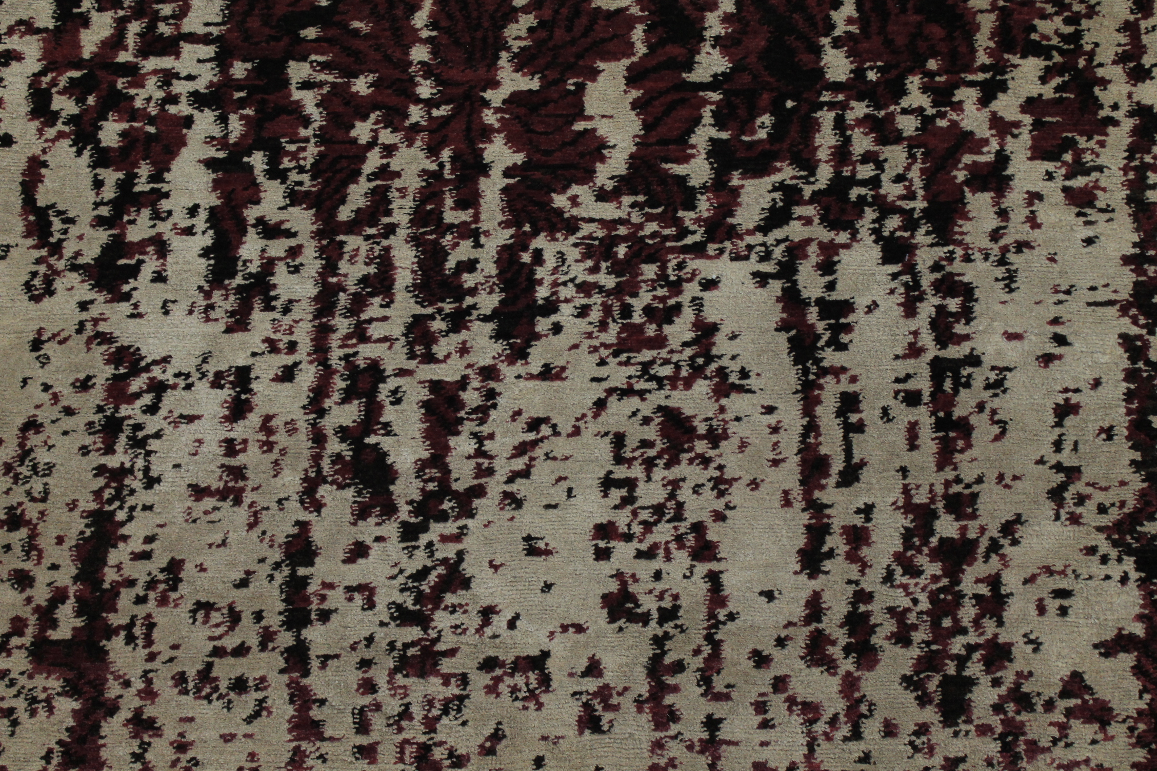 Clearance & Discount Rugs Bamboo Silk 14552 Ivory - Beige & Red - Burgundy Hand Knotted Rug